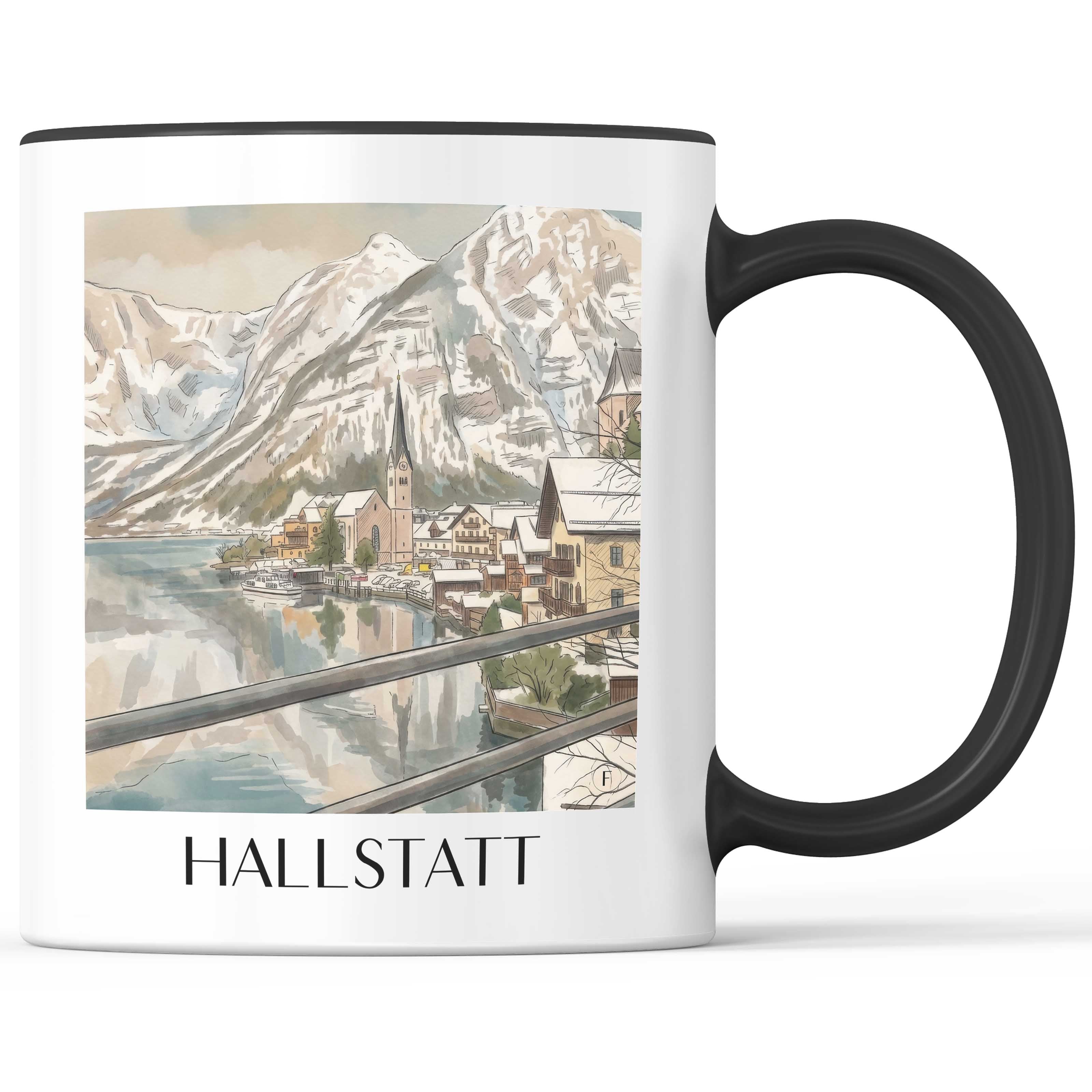 hallstatt-österreich-österreich-kaffeebecher-aquarell