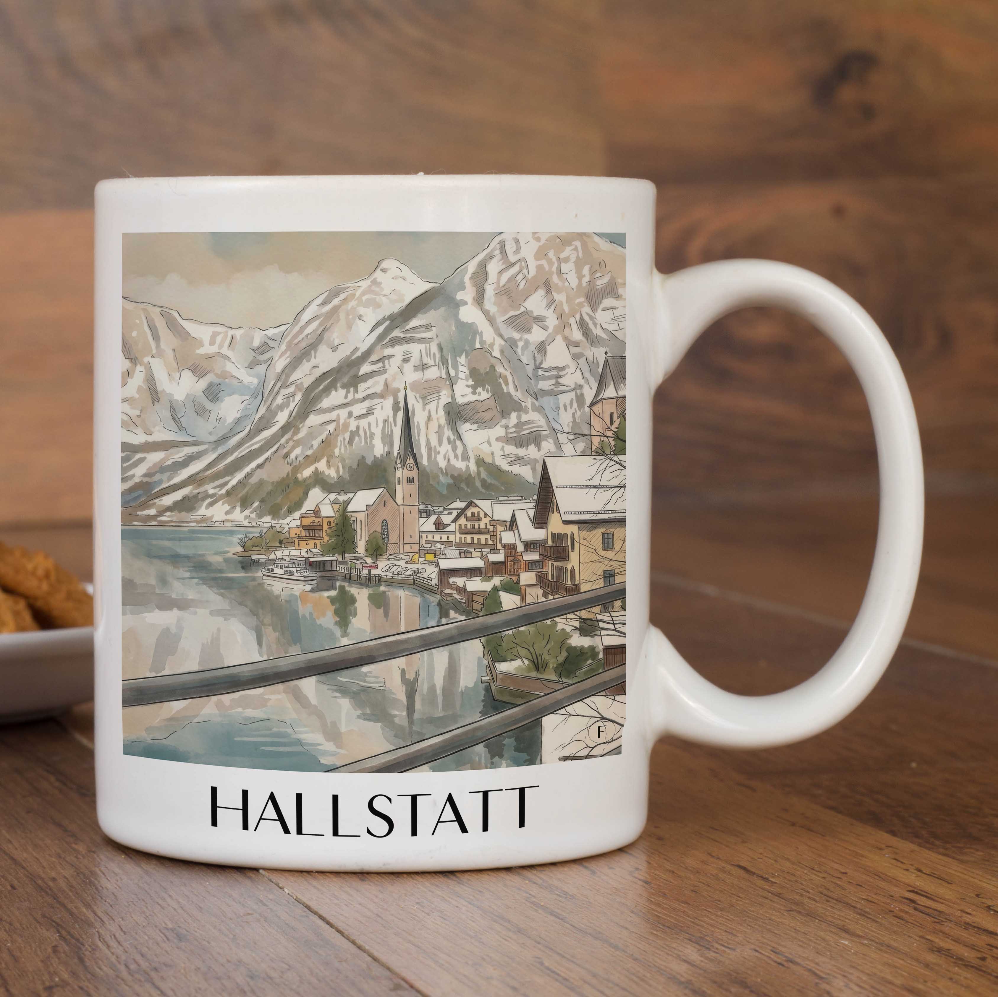 hallstatt-österreich-österreich-kaffeebecher-aquarell