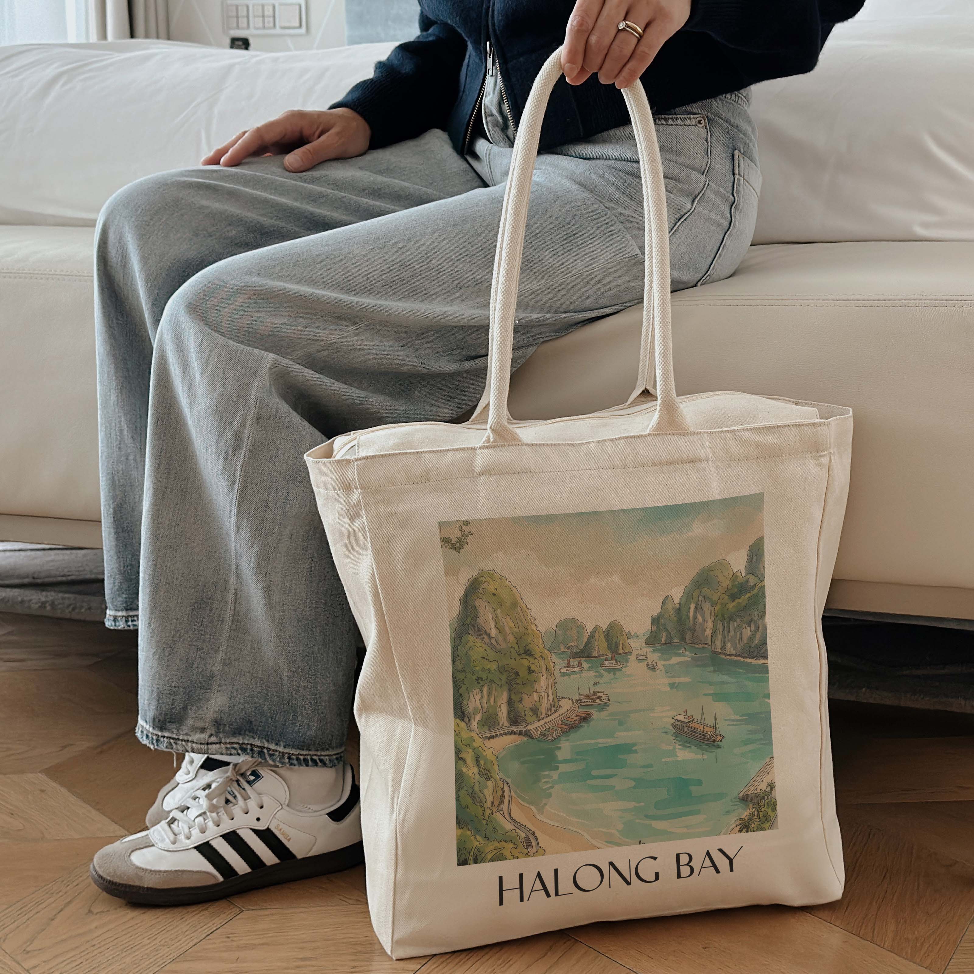 halong-bay-vietnam-einkaufstasche-aquarell