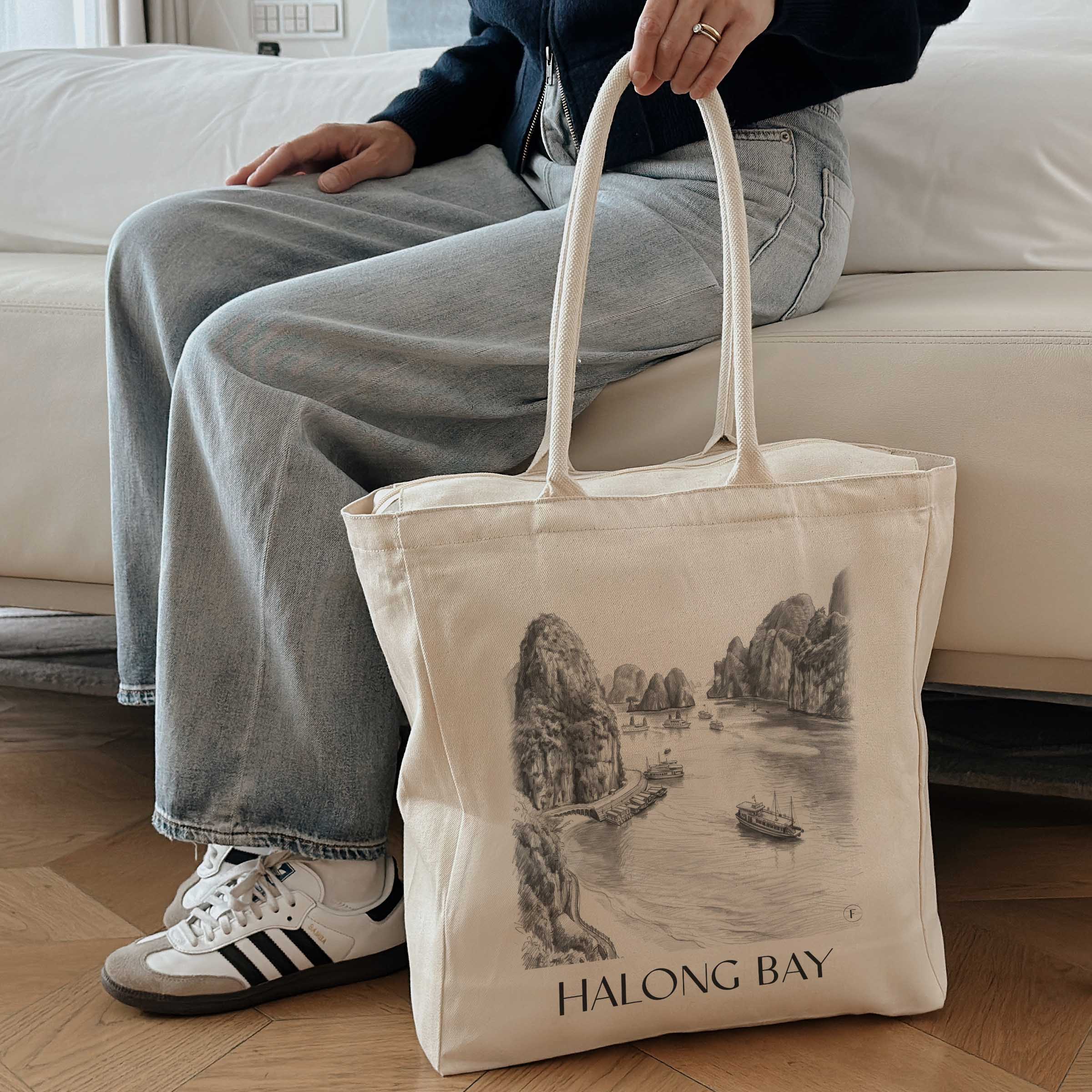halong-bay-vietnam-einkaufstasche-bleistift-zeichnung-drawing