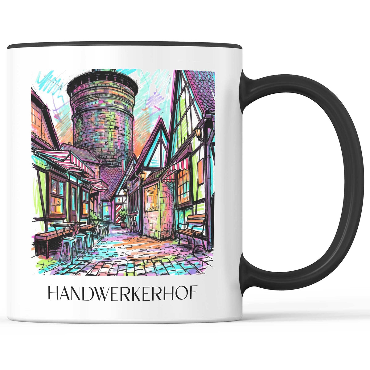handwerkerhof-nürnberg-deutschland-kaffeebecher-graffiti