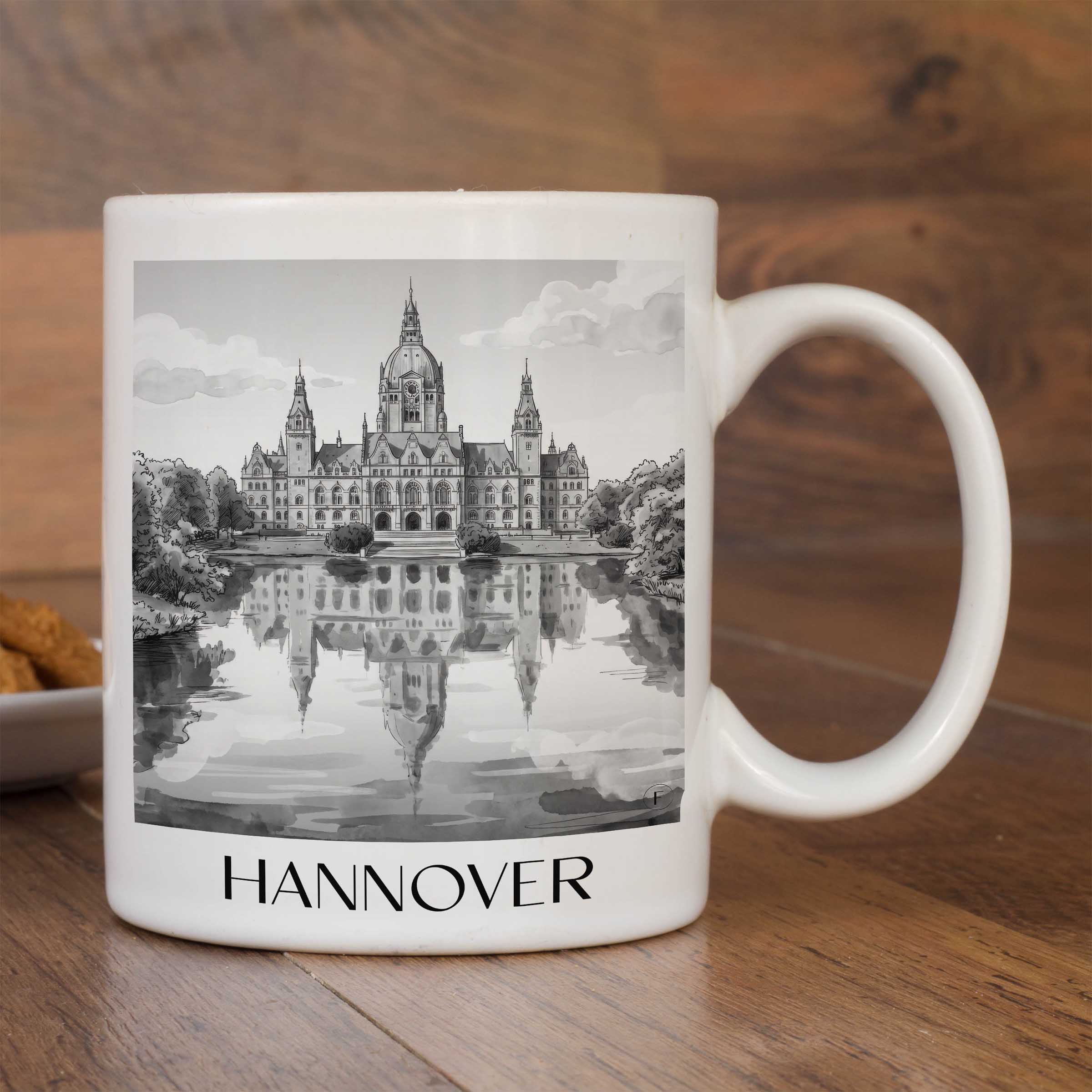 hannover-deutschland-kaffeebecher-aquarell-schwarz-weiss