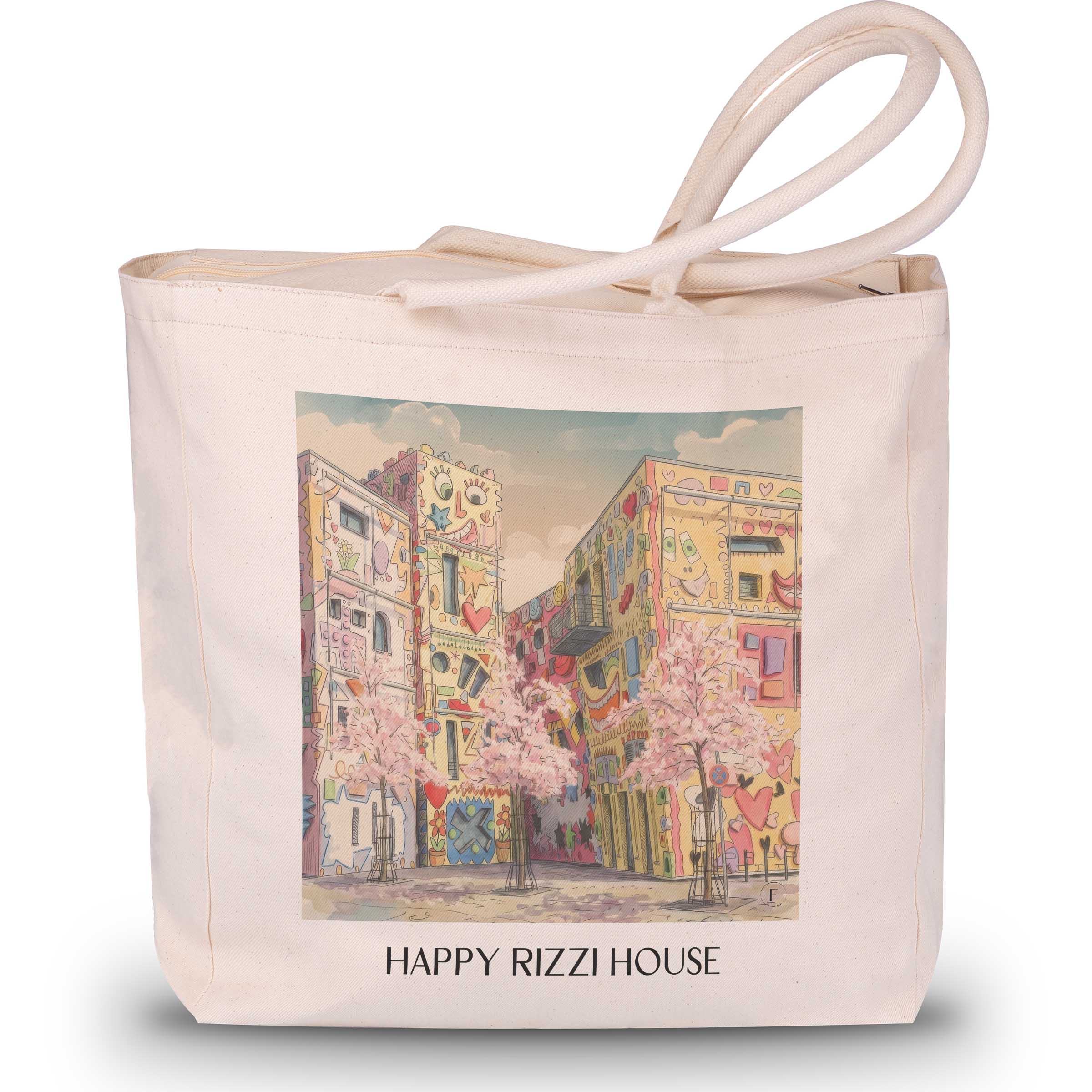 Happy Rizzi House Shopping Tasche - Braunschweig - Deutschland Tote Bag - Einkaufstasche im Aquarell Stil - favplace