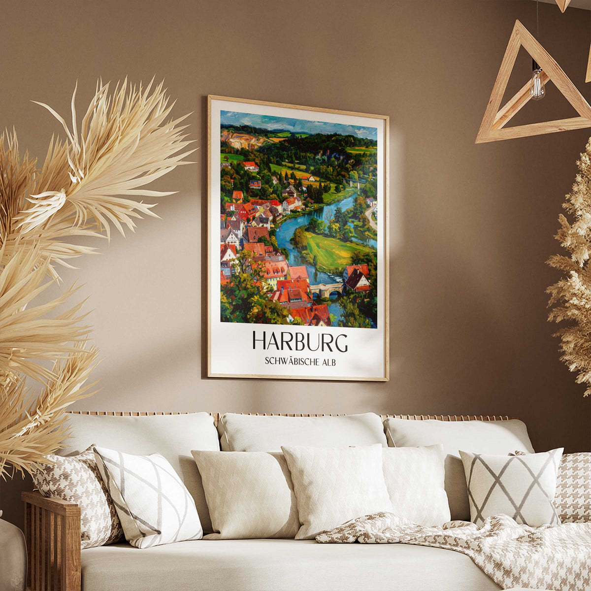 harburg-schwäbische-alb-deutschland-poster-oil-painting-oelgemaelde