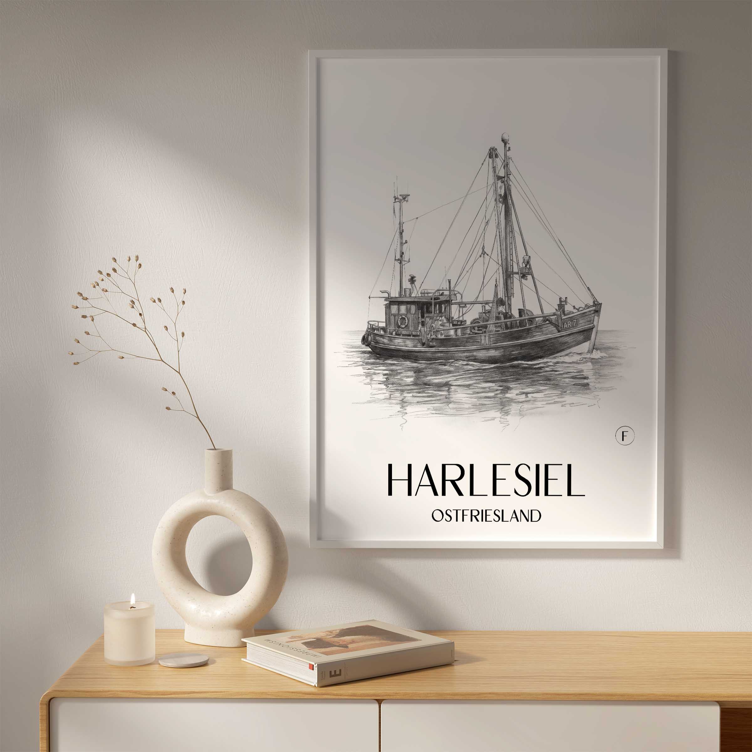 harlesiel-ostfriesland-deutschland-poster-bleistift-zeichnung-drawing