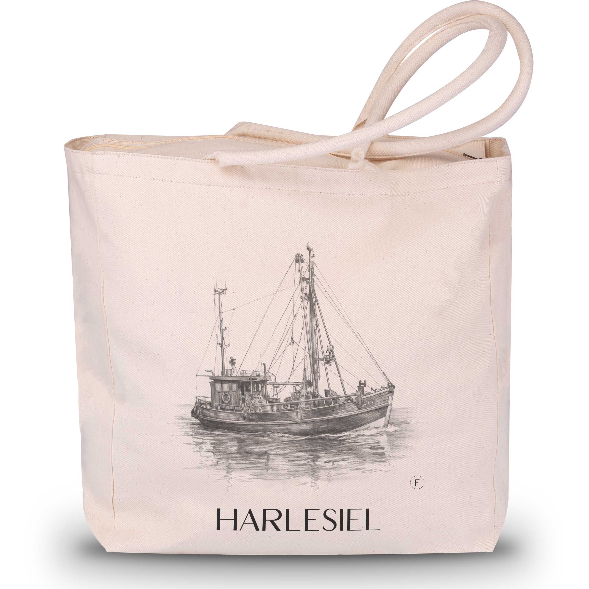 Harlesiel Shopping Tasche - Ostfriesland - Deutschland Tote Bag - Einkaufstasche im Zeichnung Stil - favplace