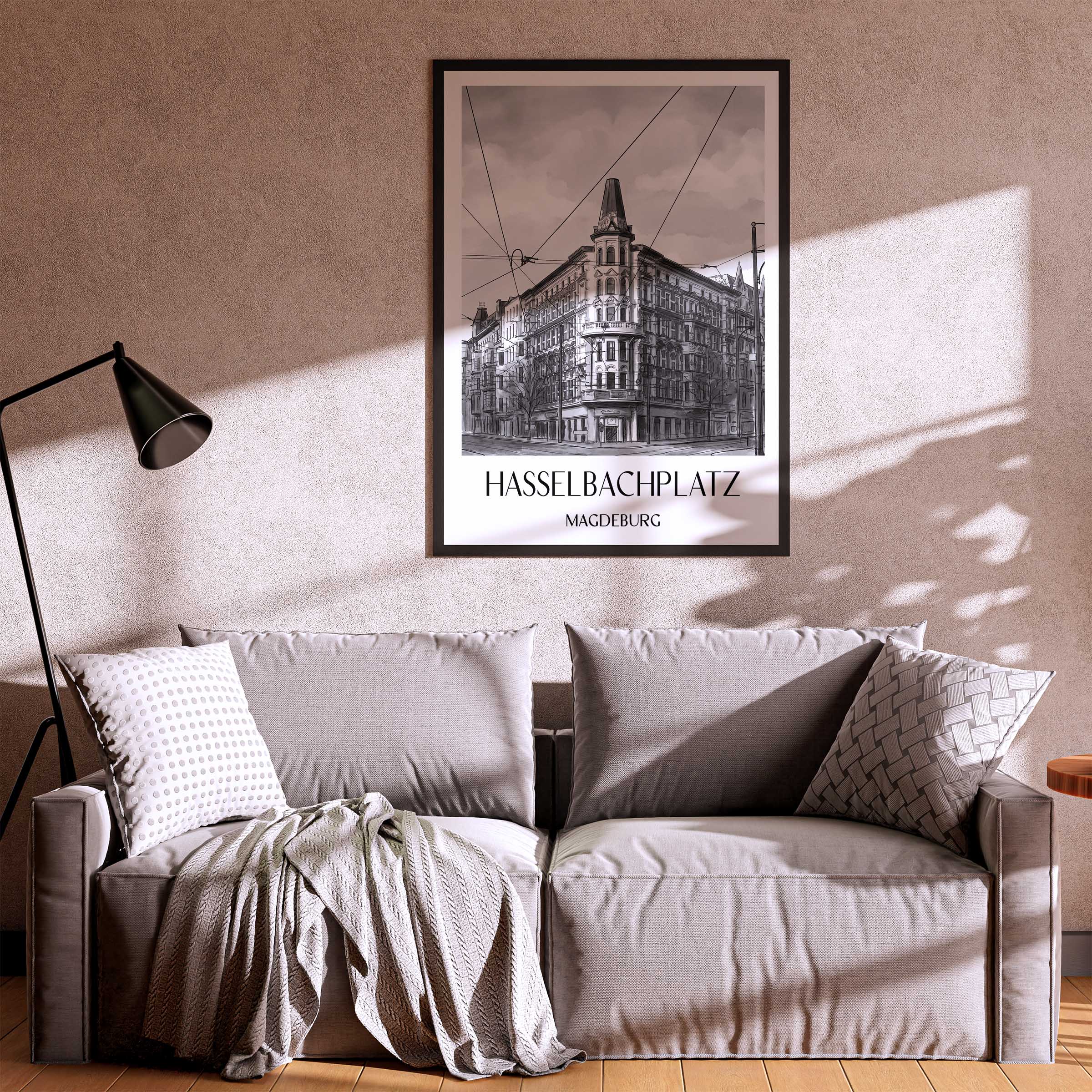 hasselbachplatz-magdeburg-deutschland-poster-aquarell-schwarz-weiss