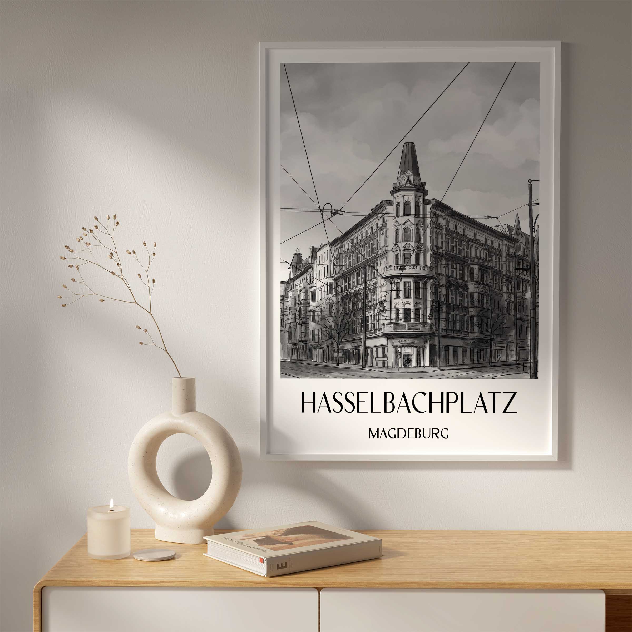 hasselbachplatz-magdeburg-deutschland-poster-aquarell-schwarz-weiss