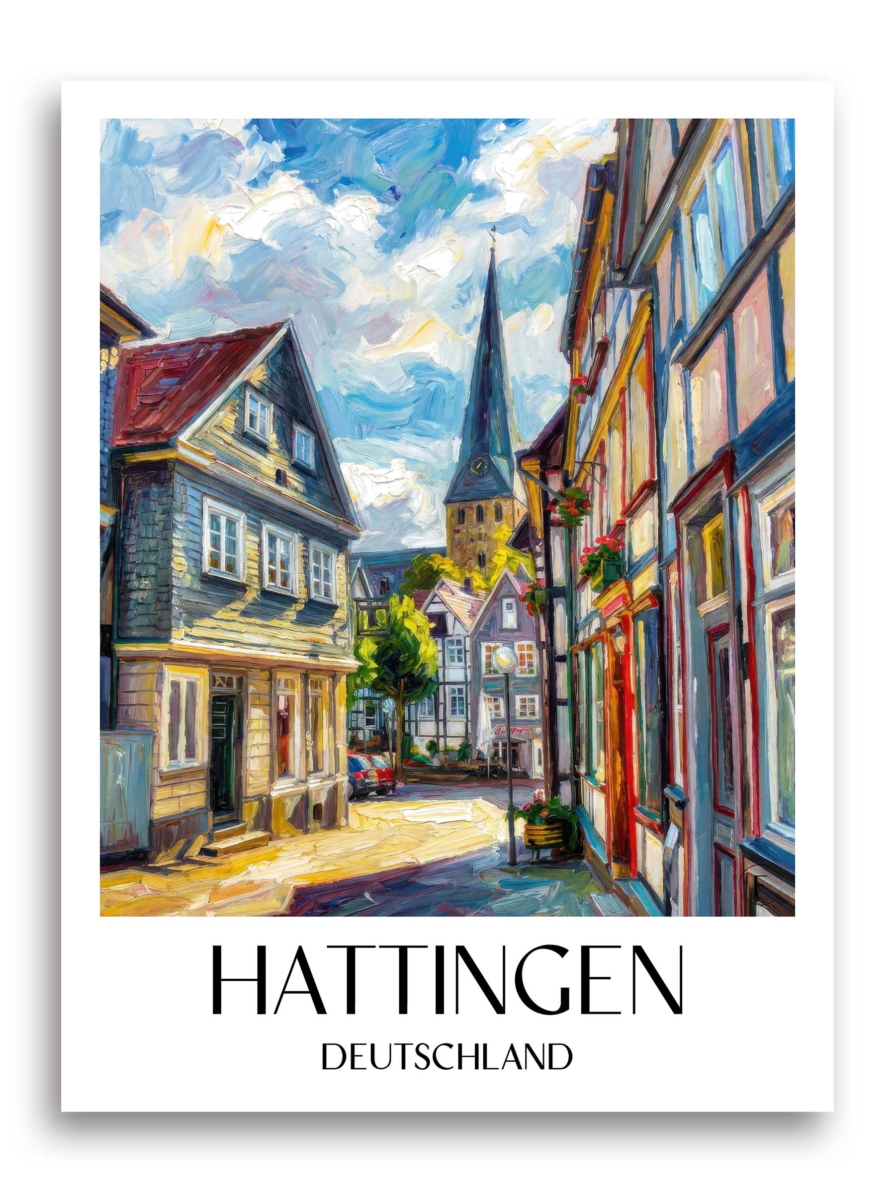hattingen-deutschland-poster-oil-painting-oelgemaelde