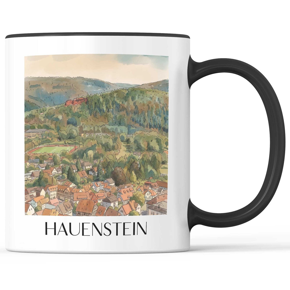 hauenstein-pfälzerwald-deutschland-kaffeebecher-aquarell