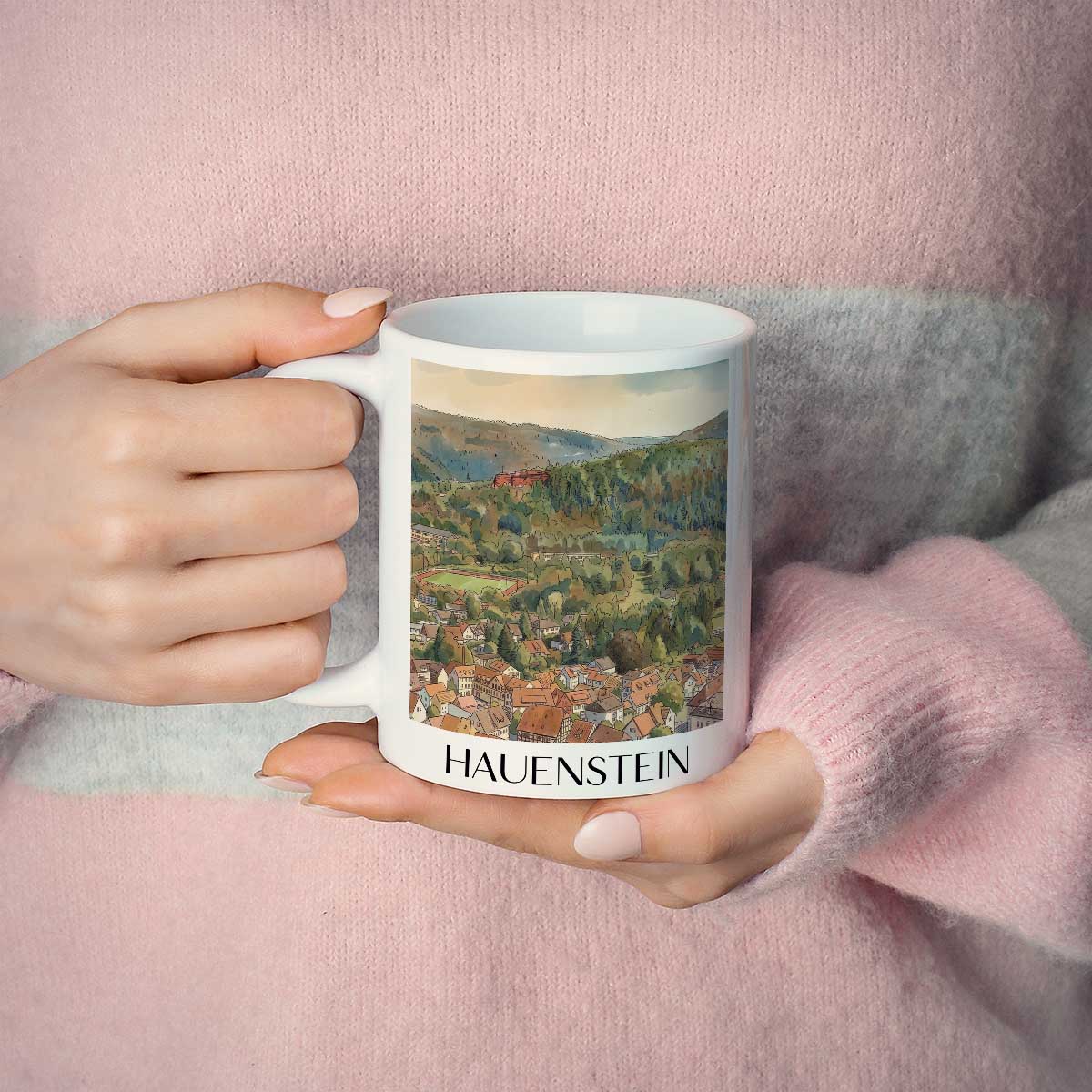 hauenstein-pfälzerwald-deutschland-kaffeebecher-aquarell
