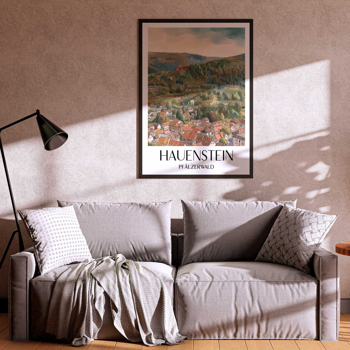 hauenstein-pfälzerwald-deutschland-poster-aquarell
