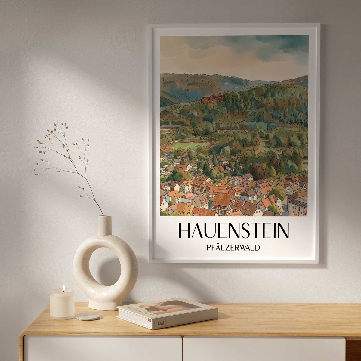 hauenstein-pfälzerwald-deutschland-poster-aquarell