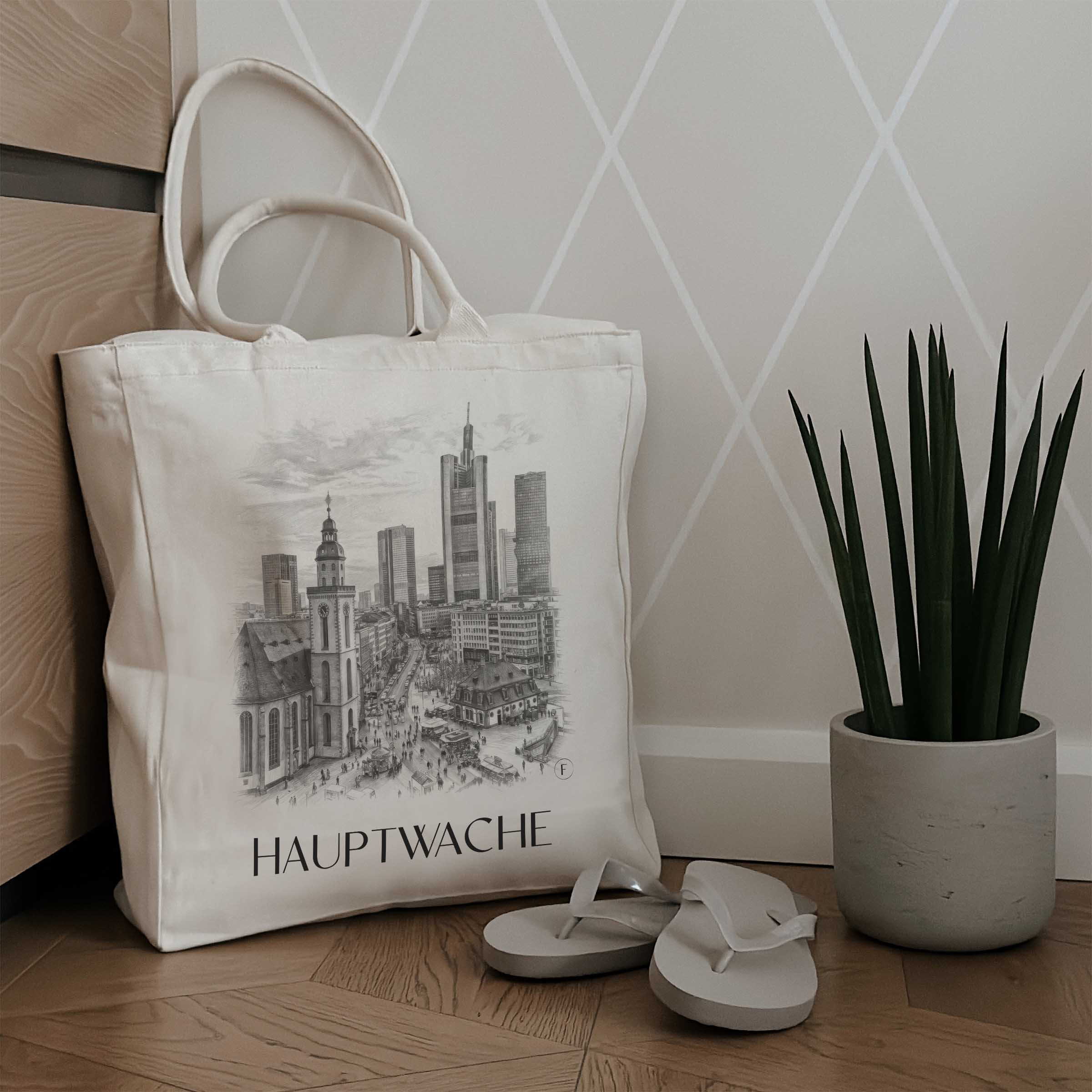 hauptwache-frankfurt-deutschland-einkaufstasche-bleistift-zeichnung-drawing