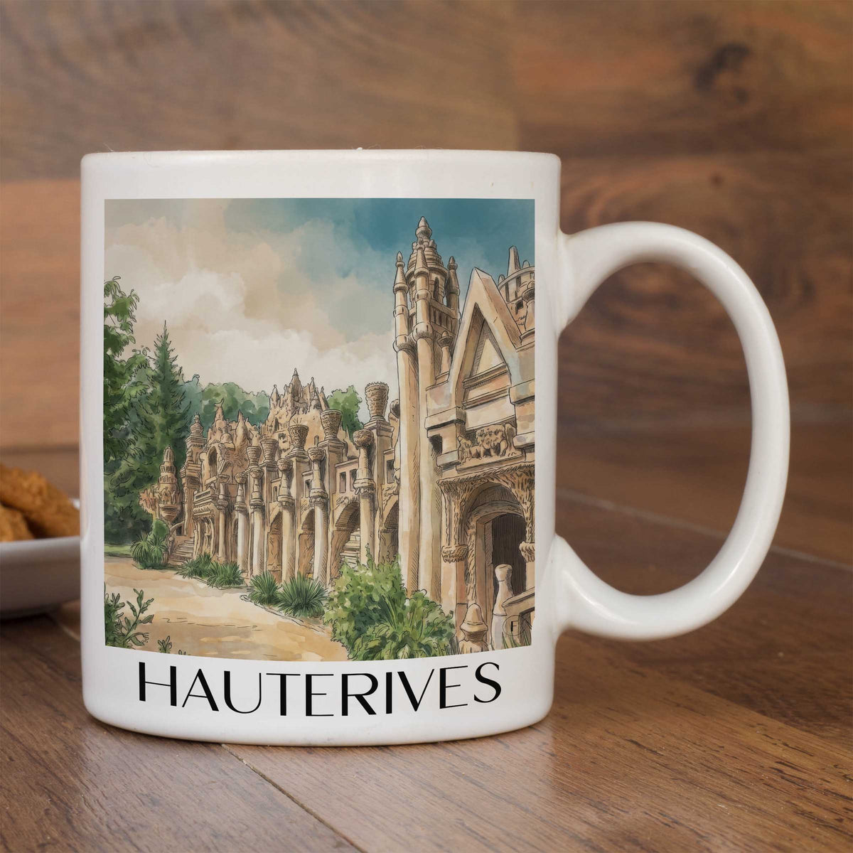 hauterives-drôme-frankreich-kaffeebecher-aquarell