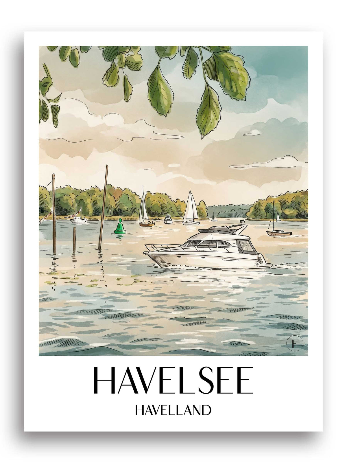 havelsee-havelland-deutschland-poster-aquarell