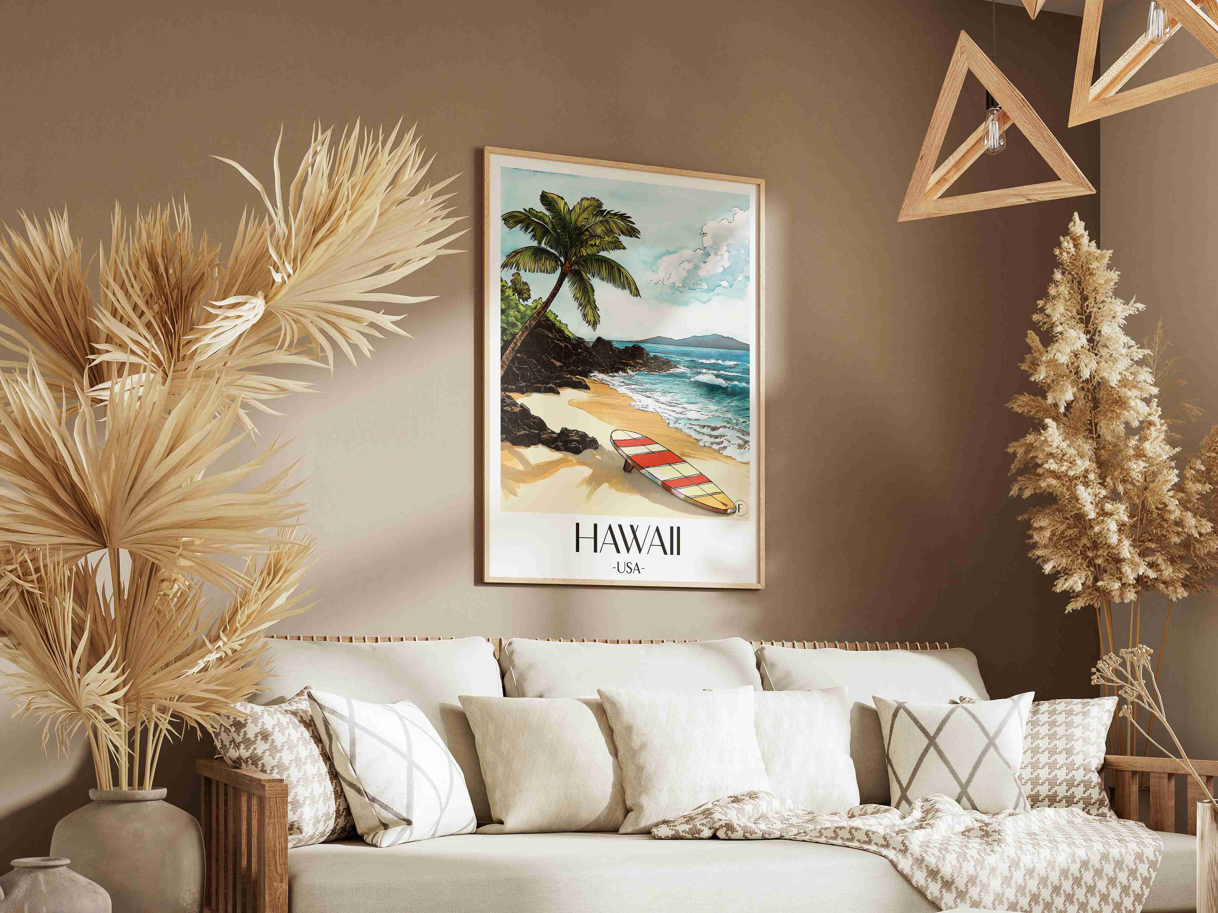 hawaii-vereinigte-staaten-poster-aquarell