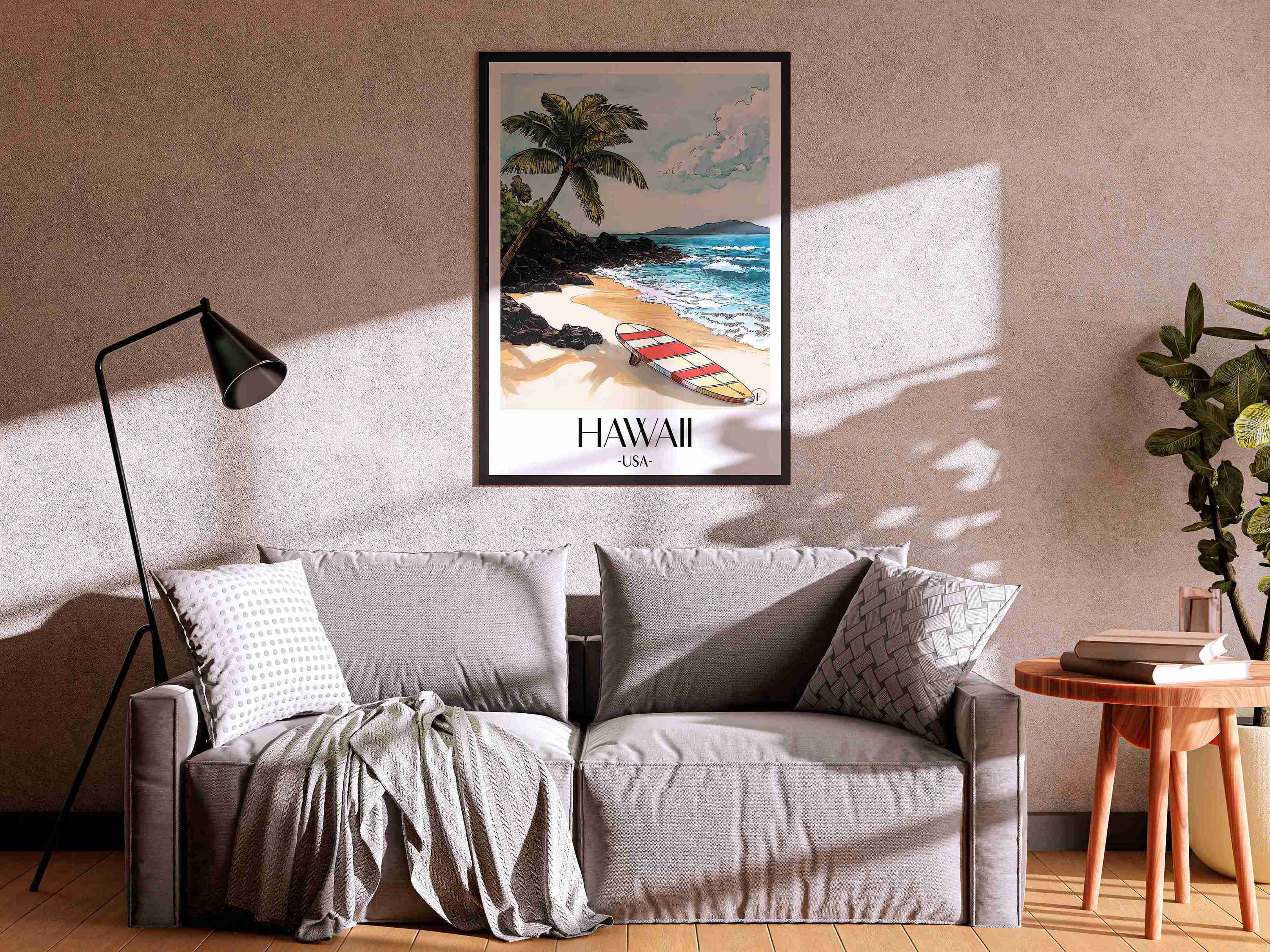 hawaii-vereinigte-staaten-poster-aquarell