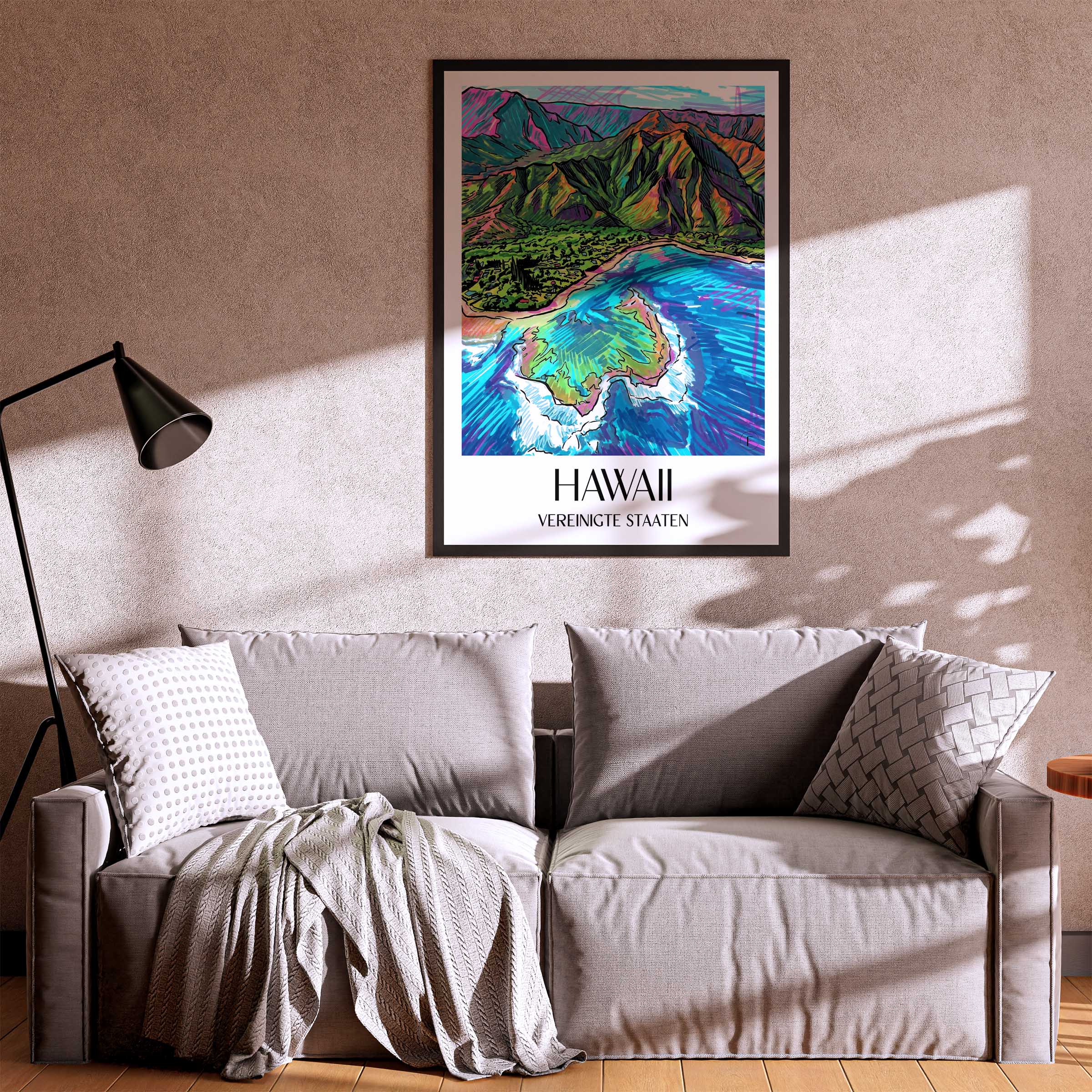 hawaii-vereinigte-staaten-poster-graffiti