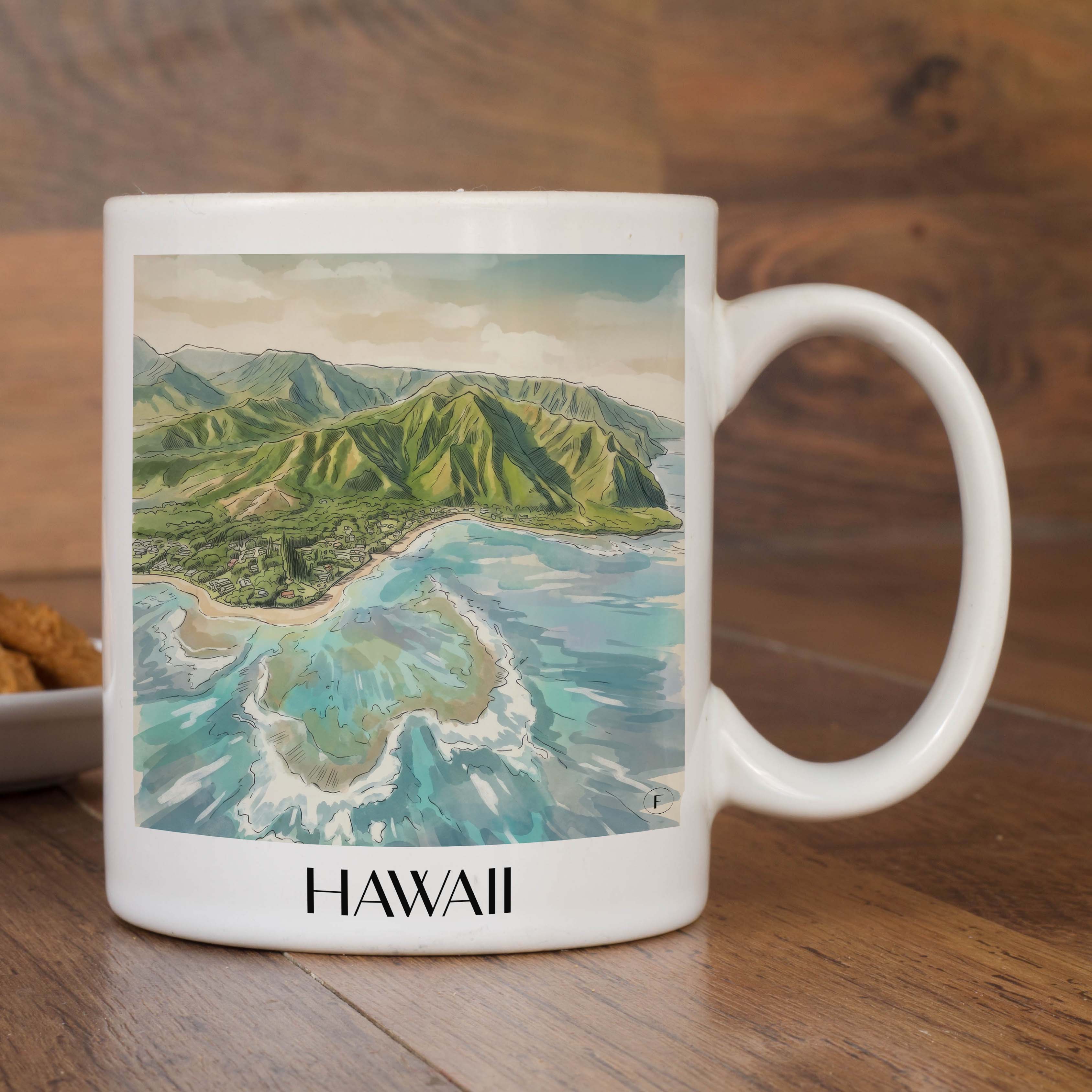 hawaii-vereinigte-staaten-kaffeebecher-aquarell