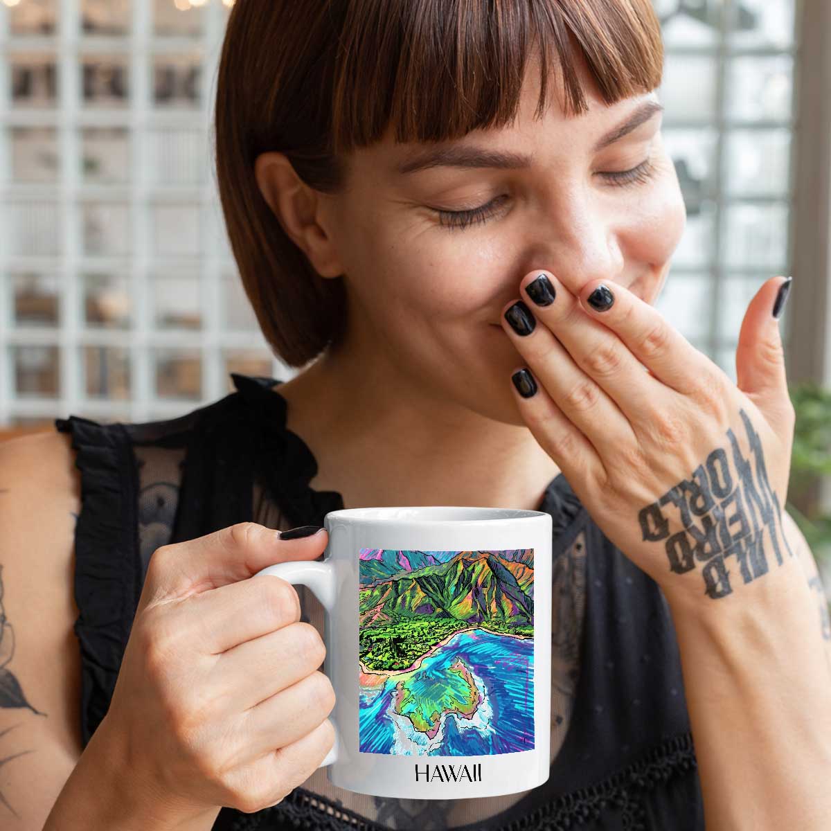 hawaii-vereinigte-staaten-kaffeebecher-graffiti