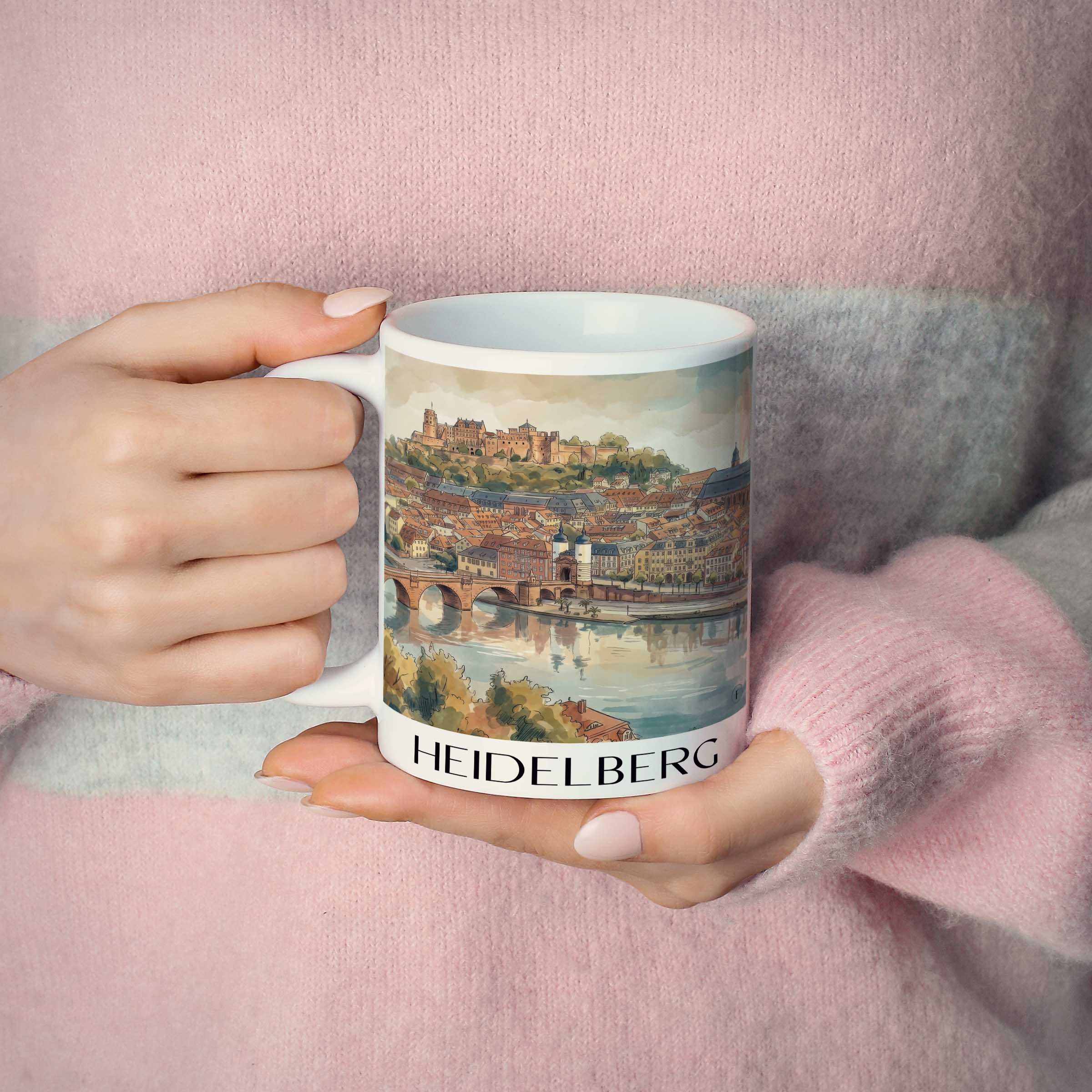 heidelberg-baden-württemberg-deutschland-kaffeebecher-aquarell