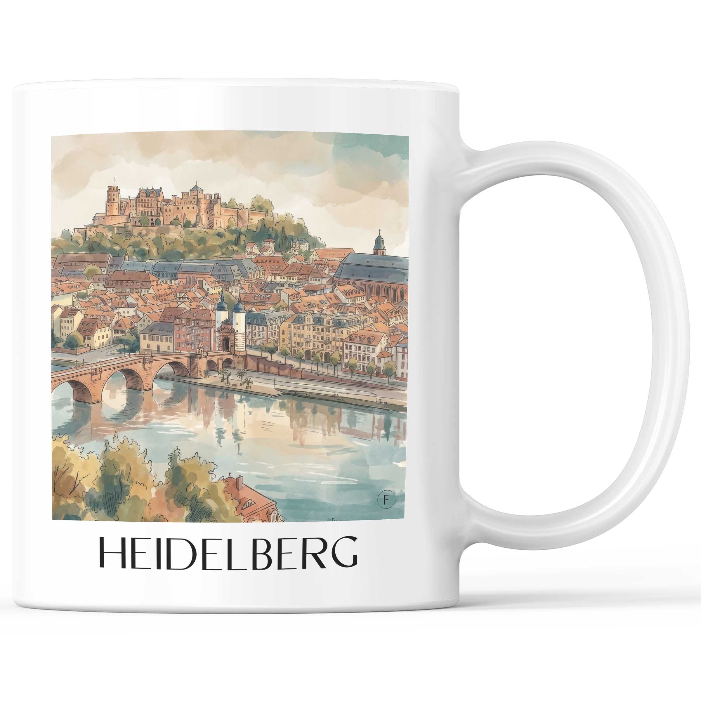 heidelberg-baden-württemberg-deutschland-kaffeebecher-aquarell