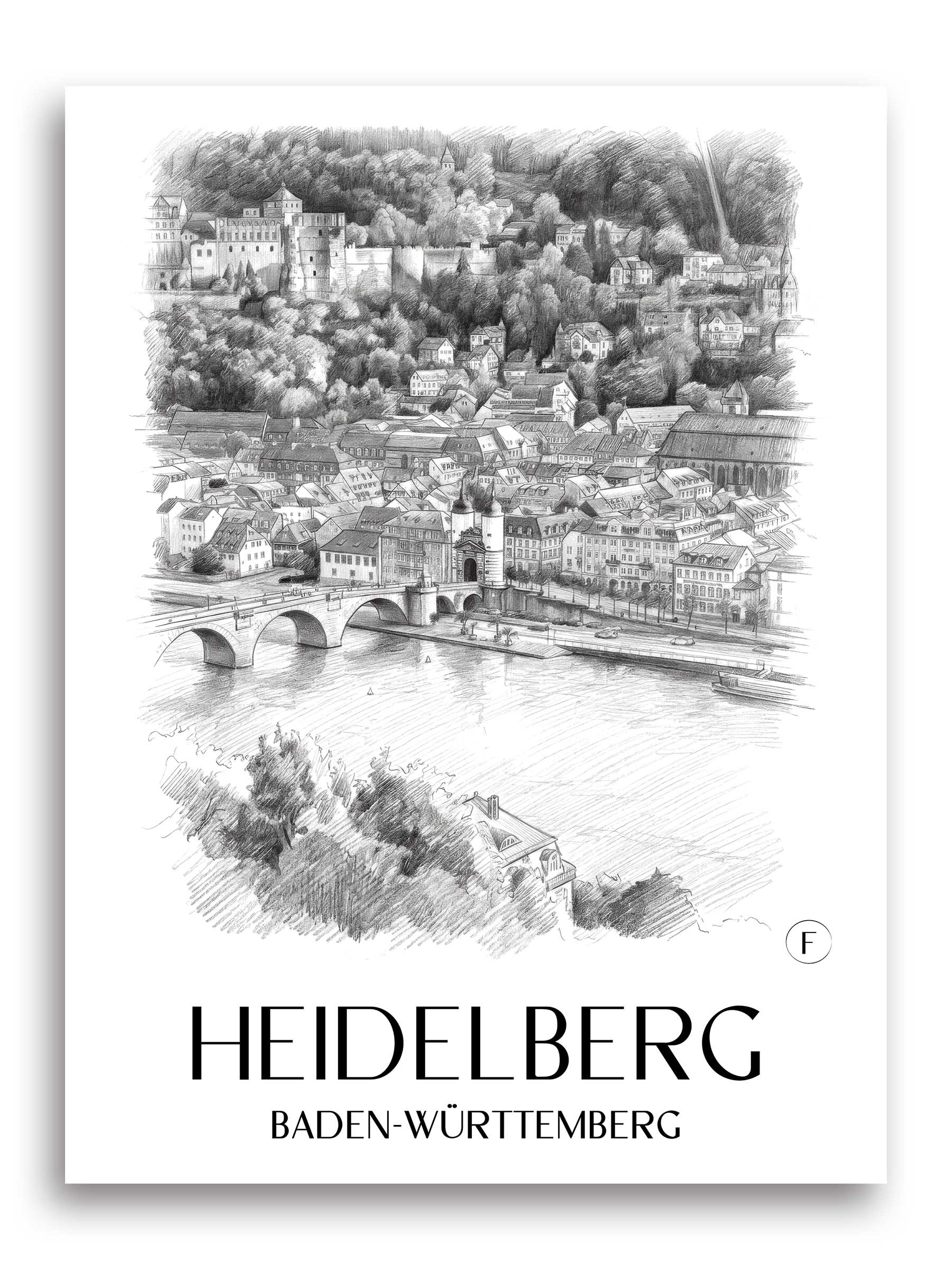 heidelberg-baden-württemberg-deutschland-poster-bleistift-zeichnung-drawing