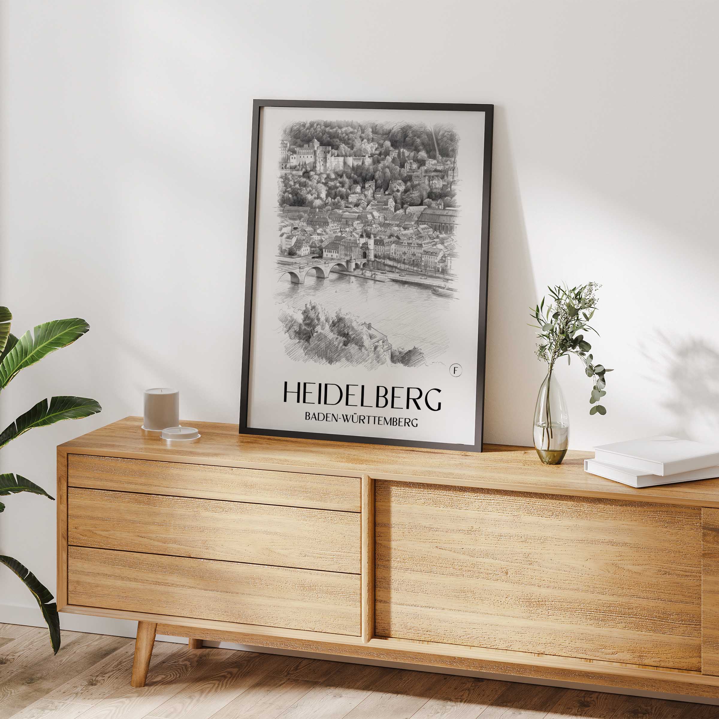 heidelberg-baden-württemberg-deutschland-poster-bleistift-zeichnung-drawing