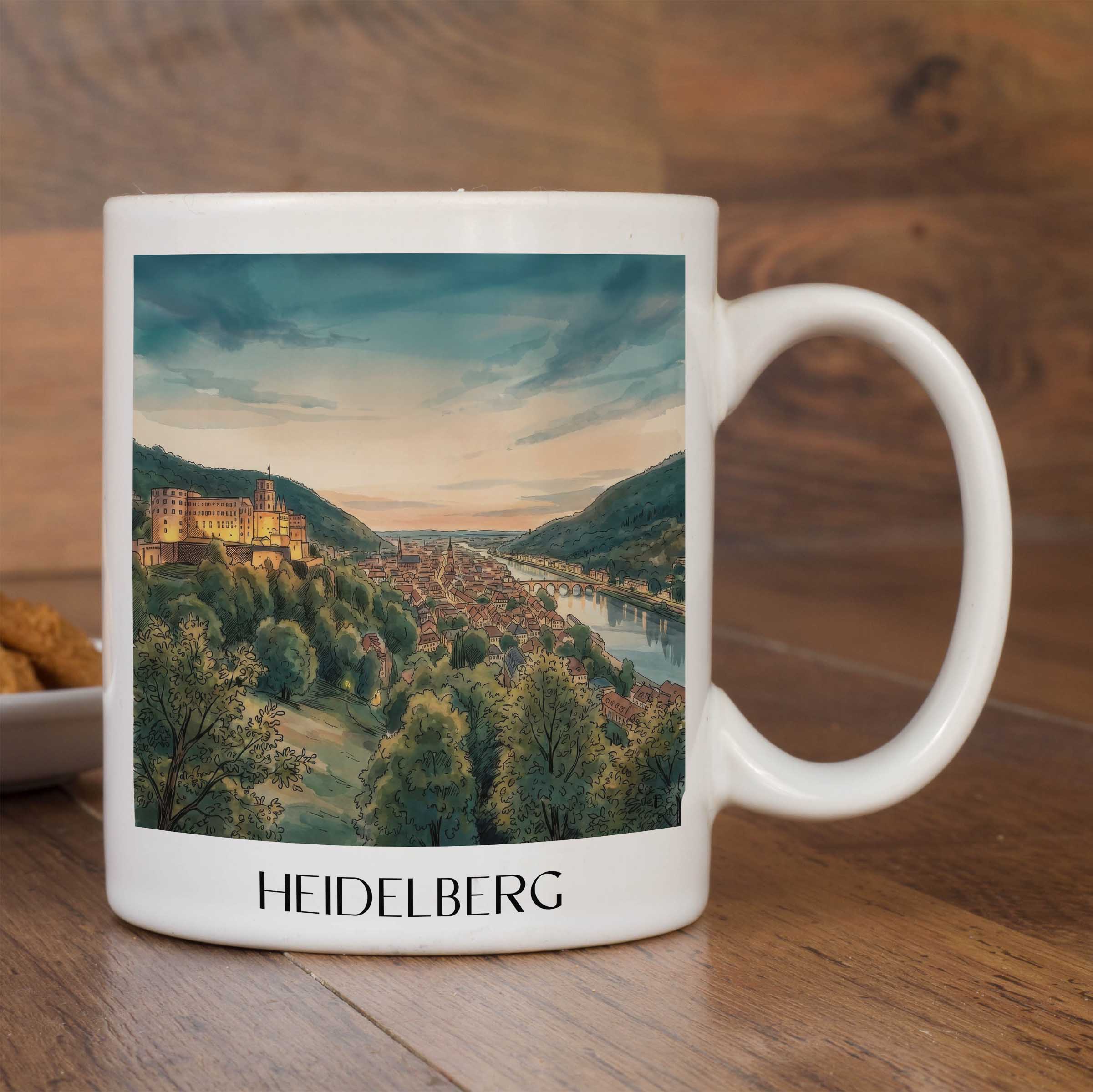 heidelberg-(bei-nacht)-baden-württemberg-deutschland-kaffeebecher-aquarell