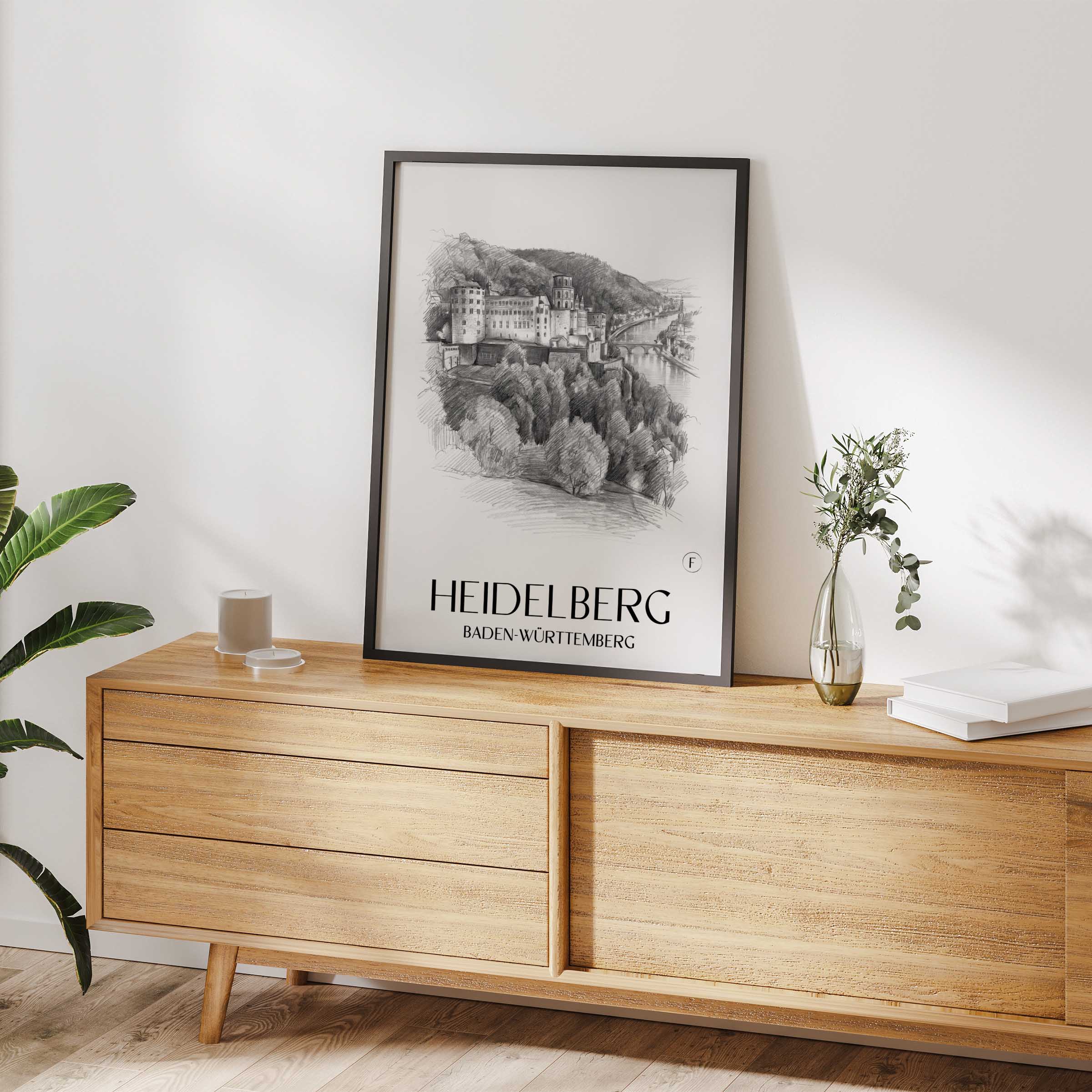 heidelberg-(bei-nacht)-baden-württemberg-deutschland-poster-bleistift-zeichnung-drawing