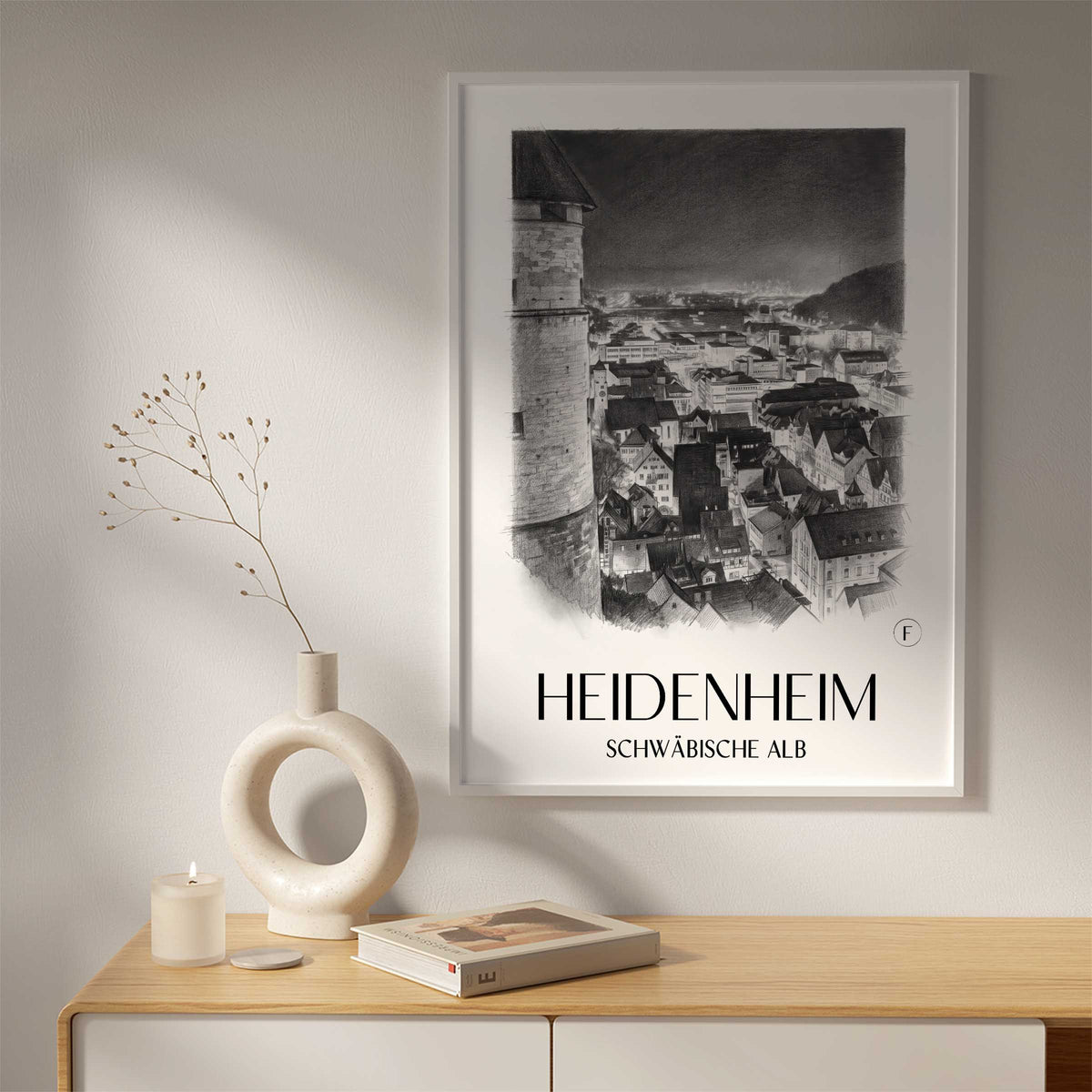 heidenheim-schwäbische-alb-deutschland-poster-bleistift-zeichnung-drawing