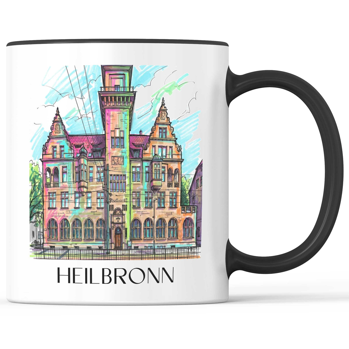 Heilbronn - Deutschland Becher - Kaffeetasse im Tag Graffiti Stil - favplace
