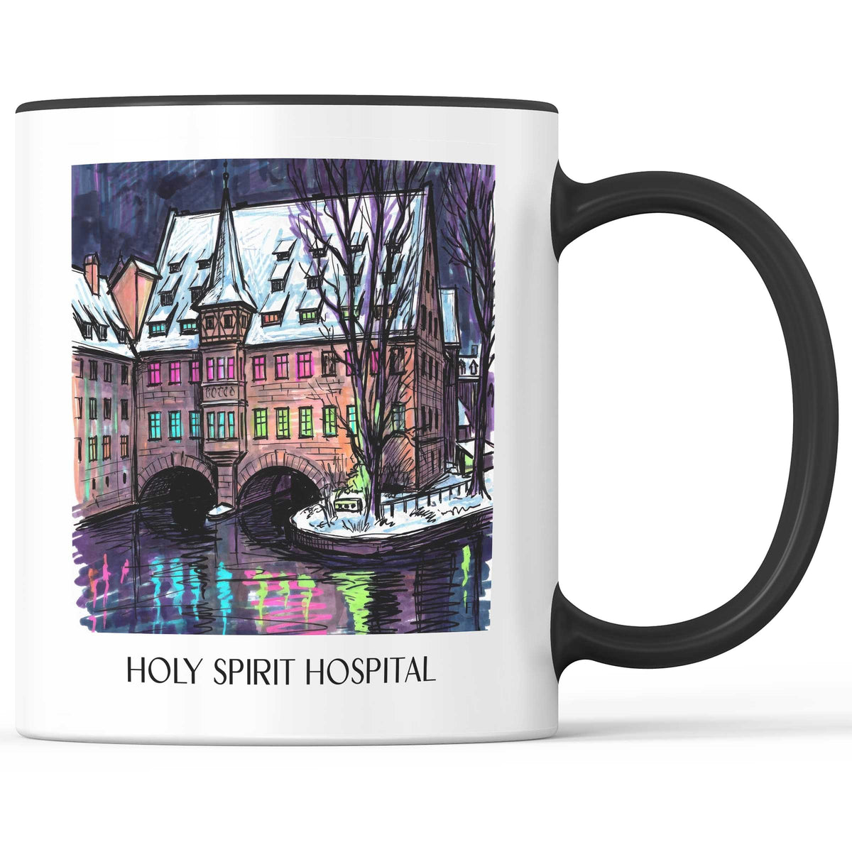 Heilig-Geist-Spital Kaffeebecher - Nürnberg - Deutschland Becher - Kaffeetasse im Tag Graffiti Stil - favplace
