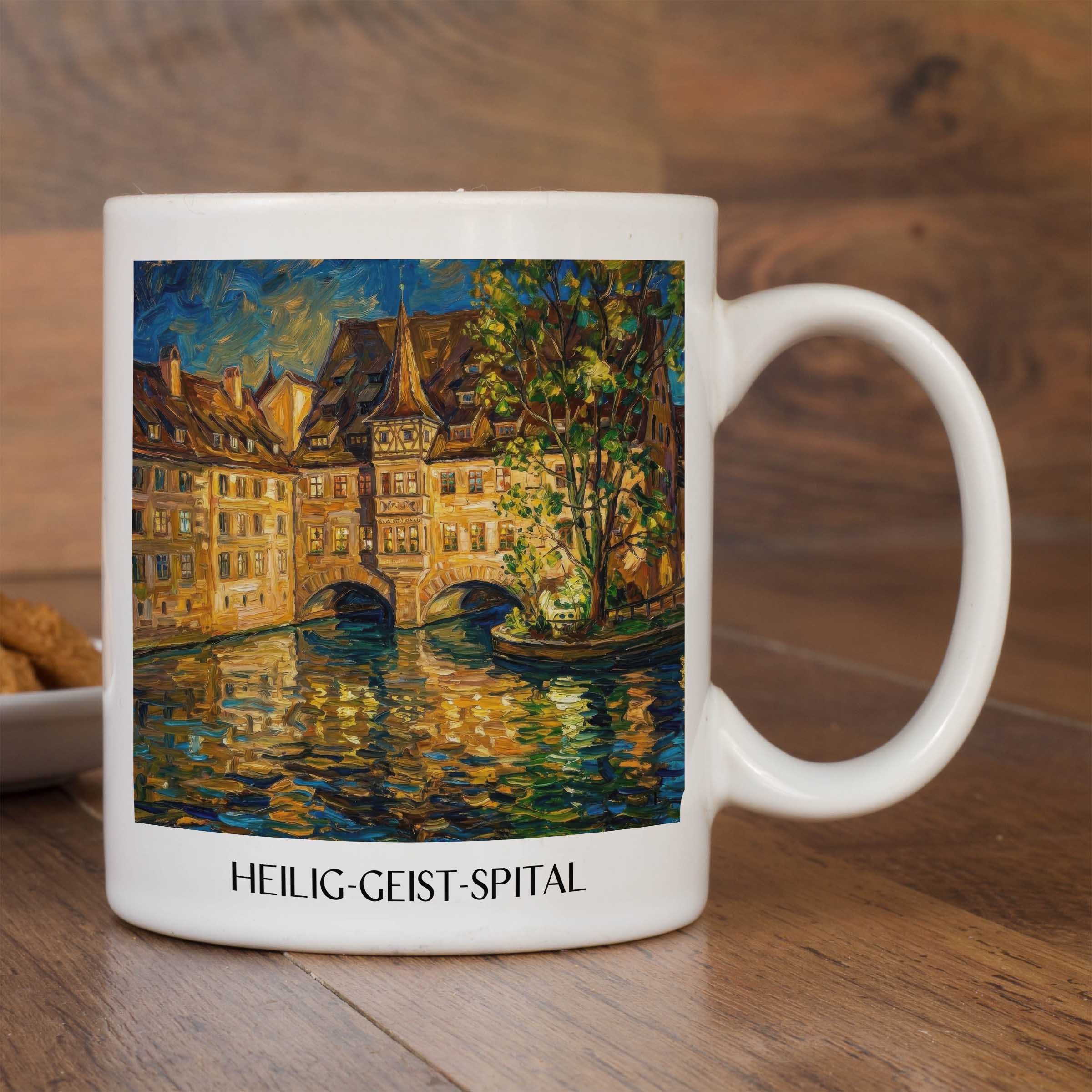 heilig-geist-spital-nürnberg-deutschland-kaffeebecher-oil-painting-oelgemaelde