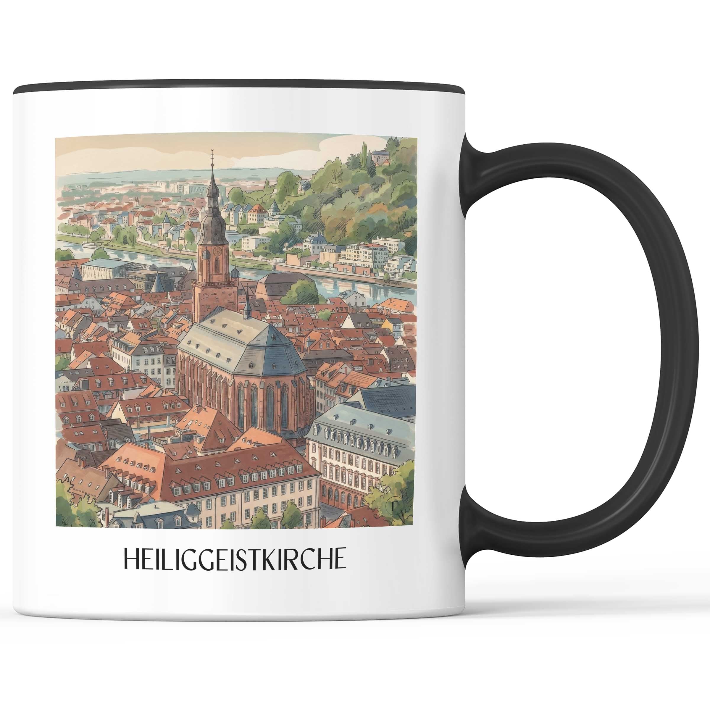 heiliggeistkirche-heidelberg-deutschland-kaffeebecher-aquarell