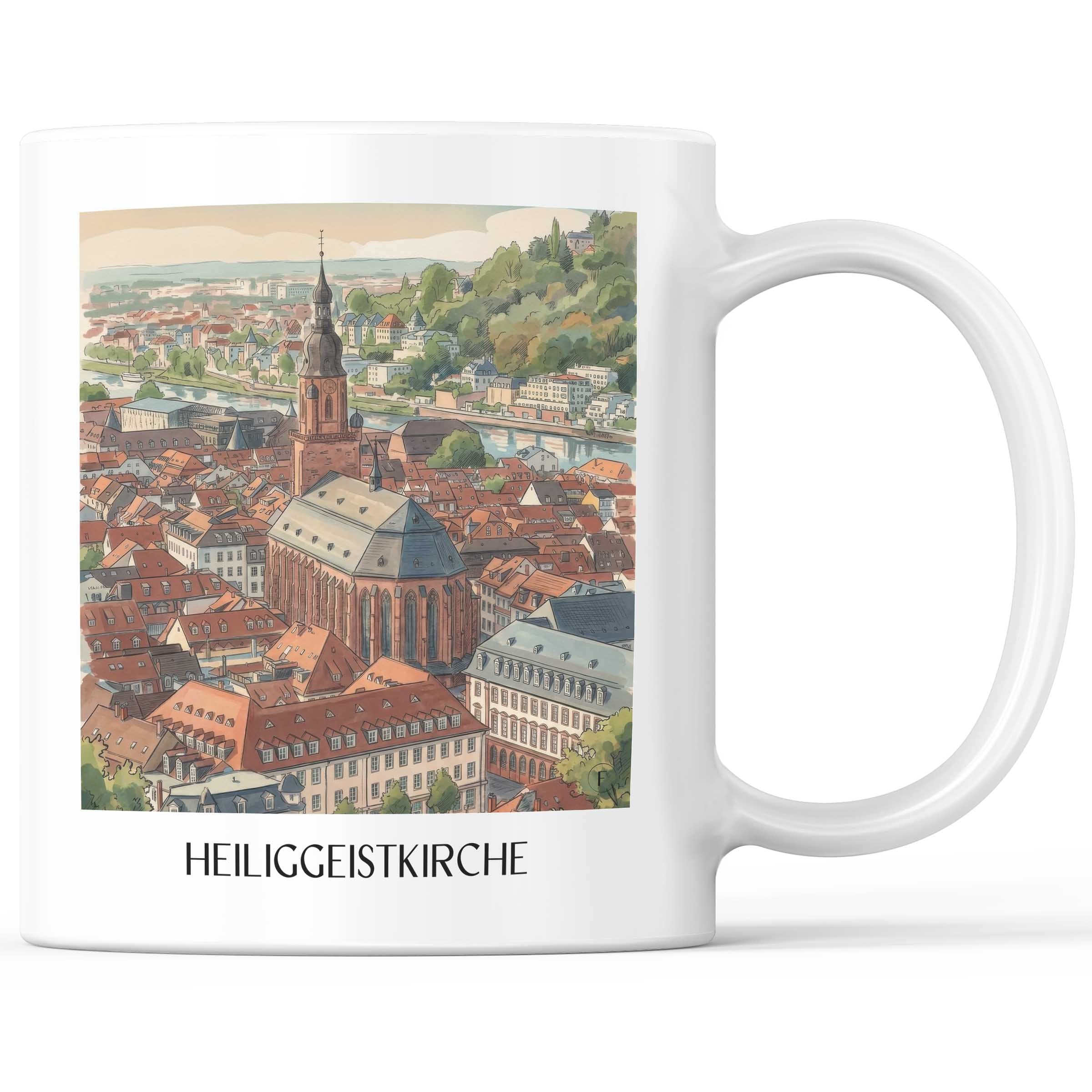 heiliggeistkirche-heidelberg-deutschland-kaffeebecher-aquarell