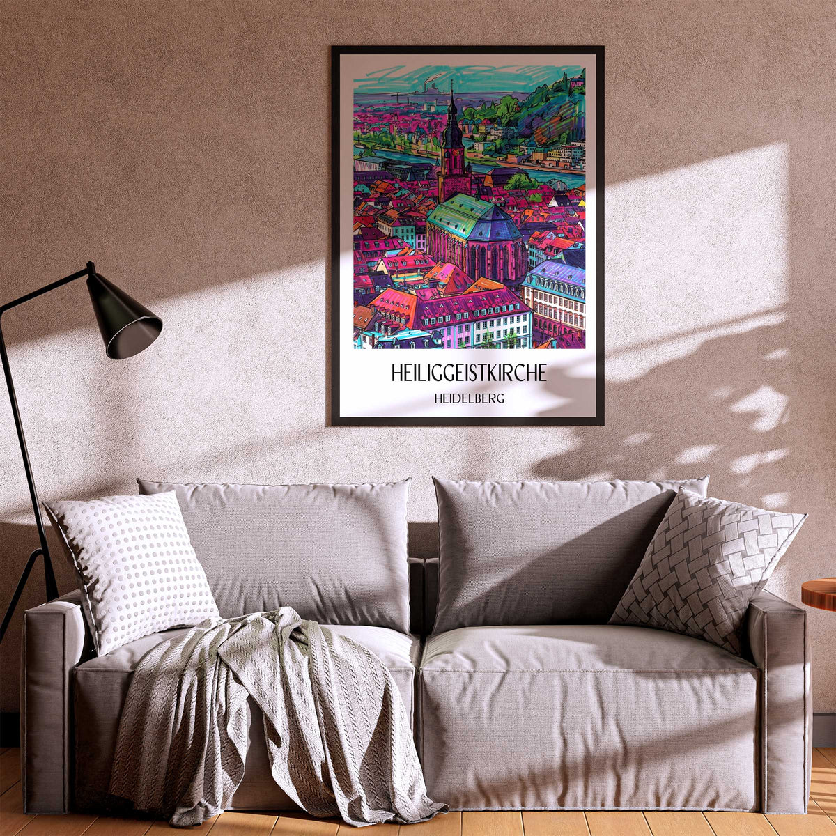 heiliggeistkirche-heidelberg-deutschland-poster-graffiti