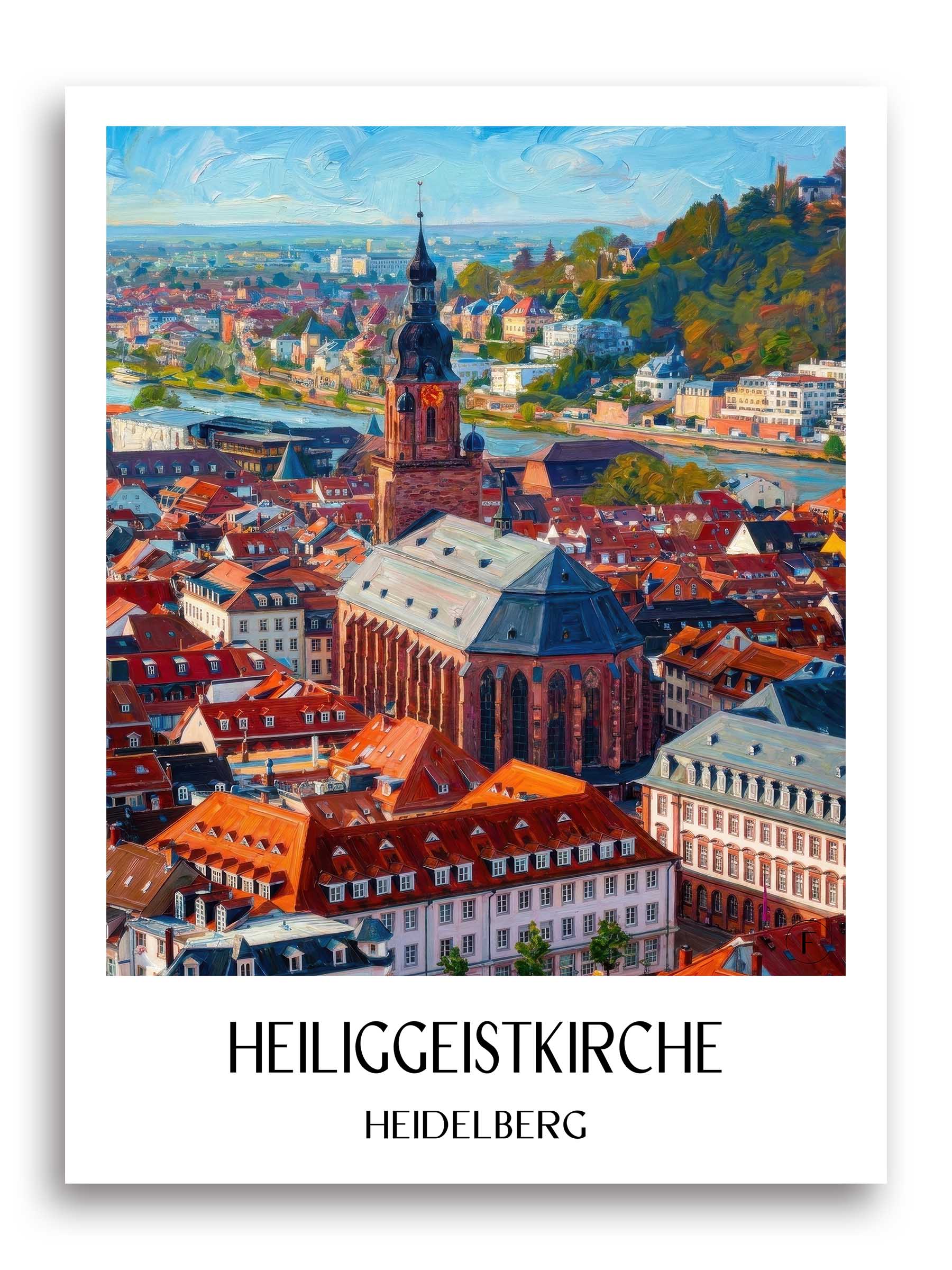 heiliggeistkirche-heidelberg-deutschland-poster-oil-painting-oelgemaelde
