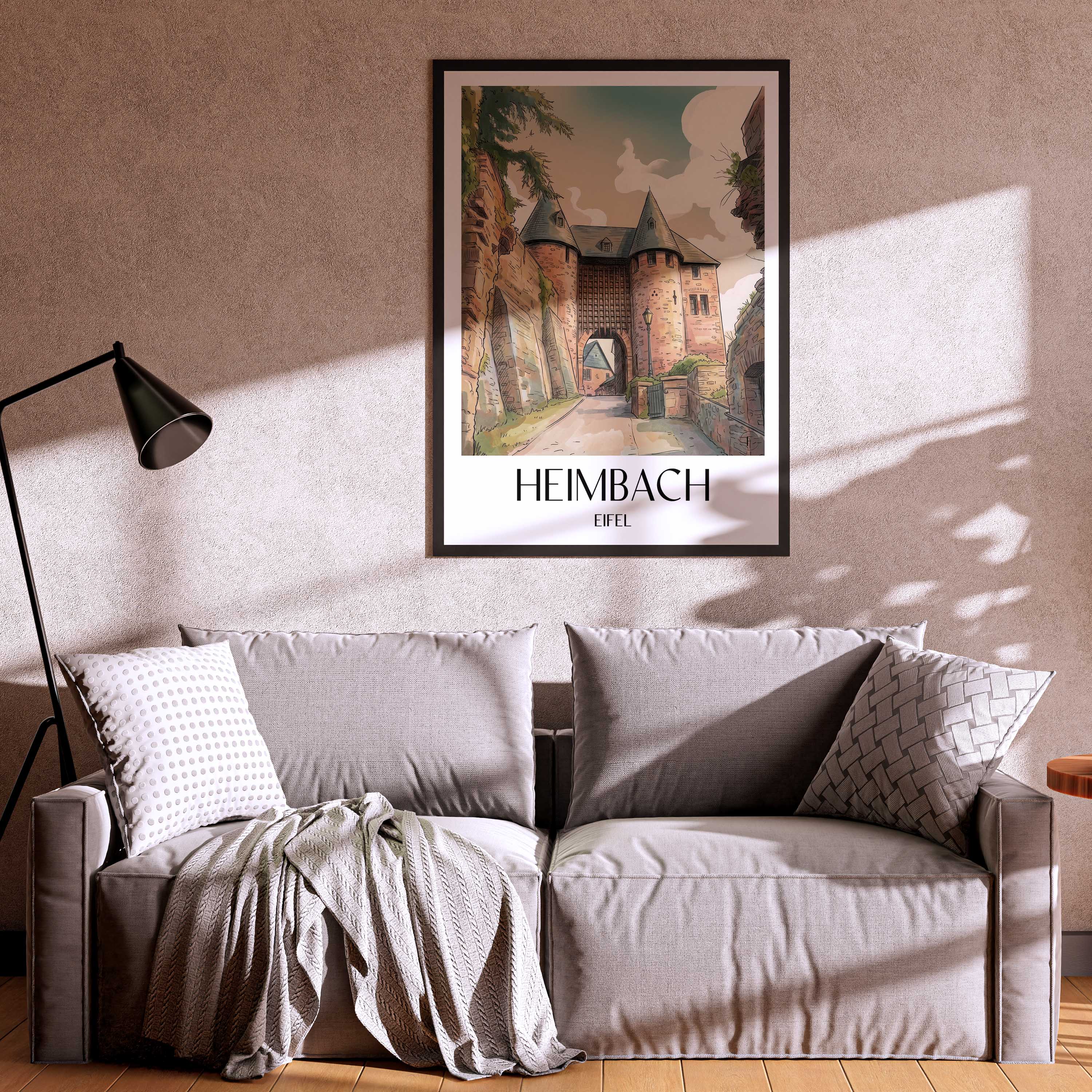 heimbach-eifel-deutschland-poster-aquarell
