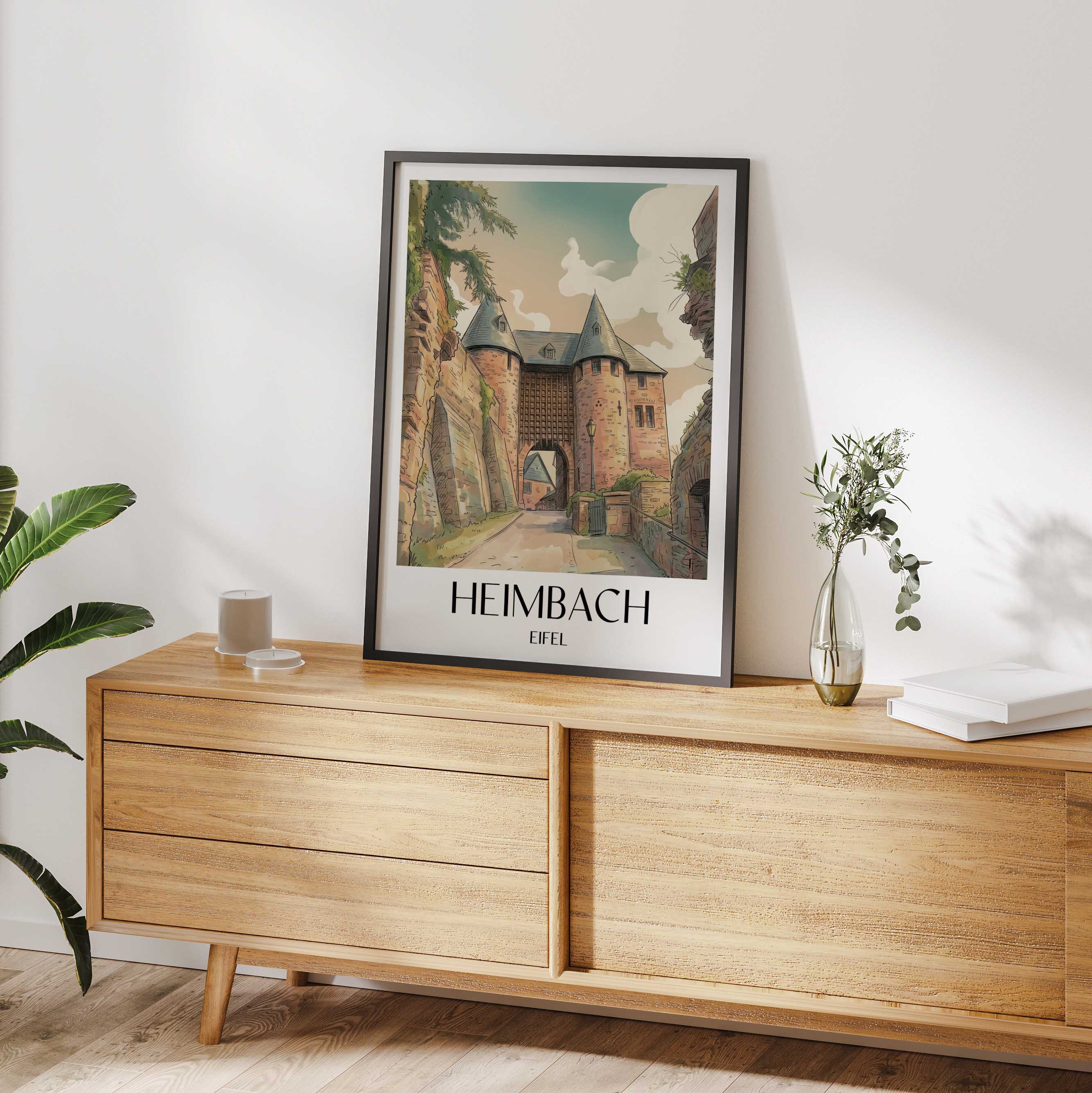 heimbach-eifel-deutschland-poster-aquarell