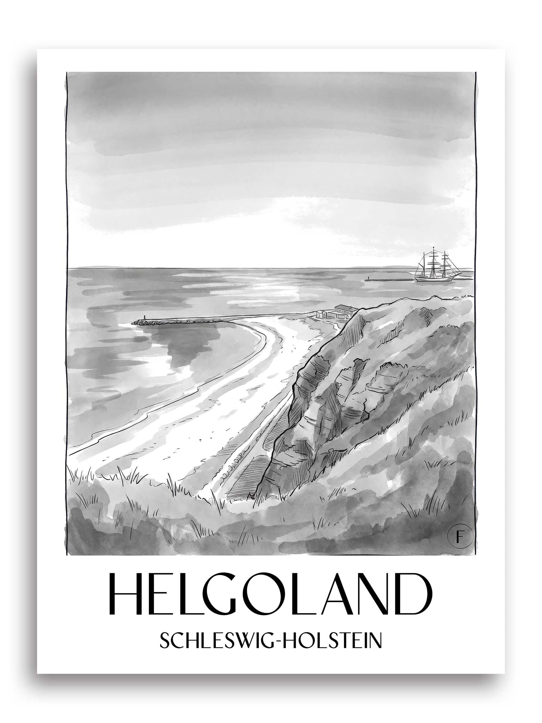 helgoland-schleswig-holstein-deutschland-poster-aquarell-schwarz-weiss