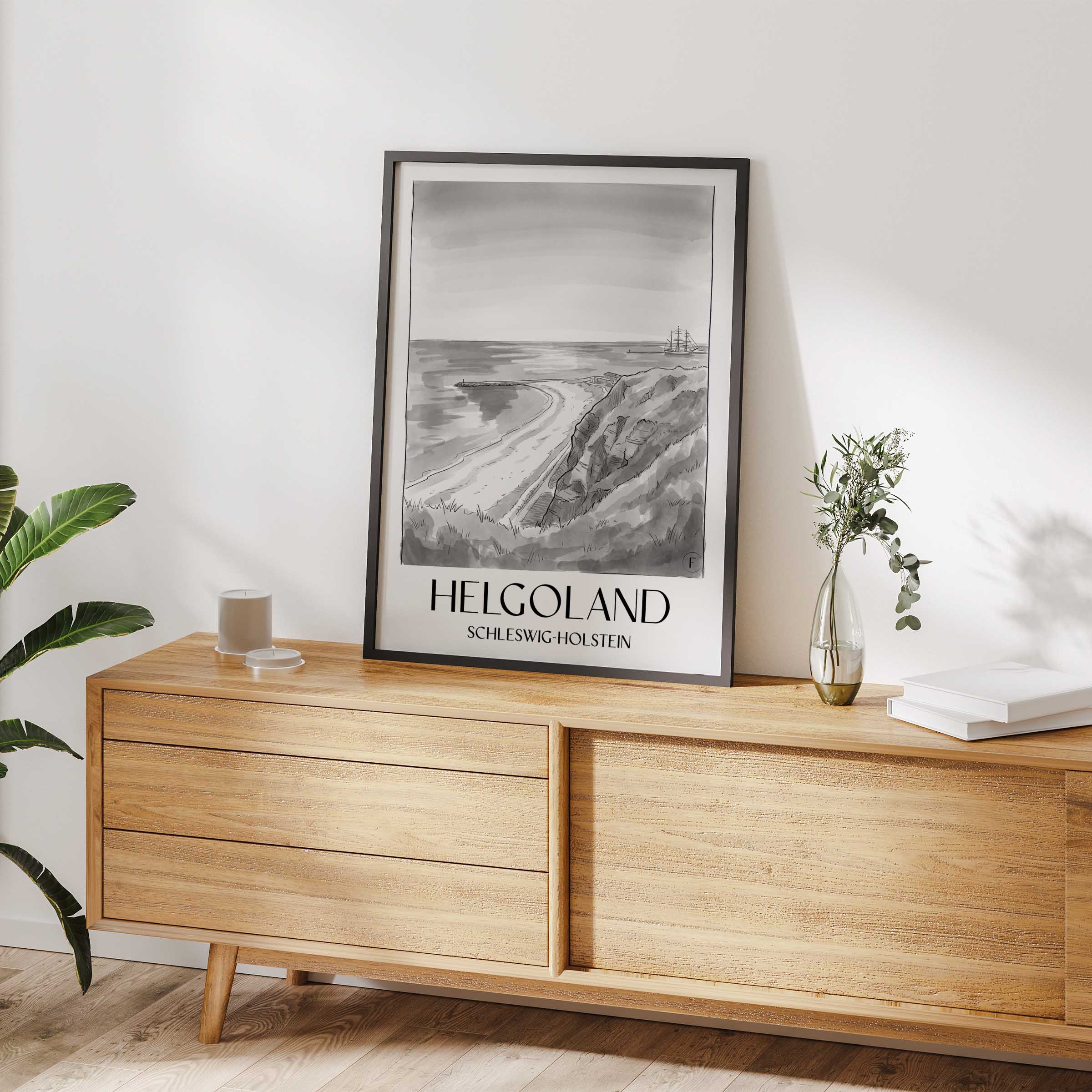 helgoland-schleswig-holstein-deutschland-poster-aquarell-schwarz-weiss