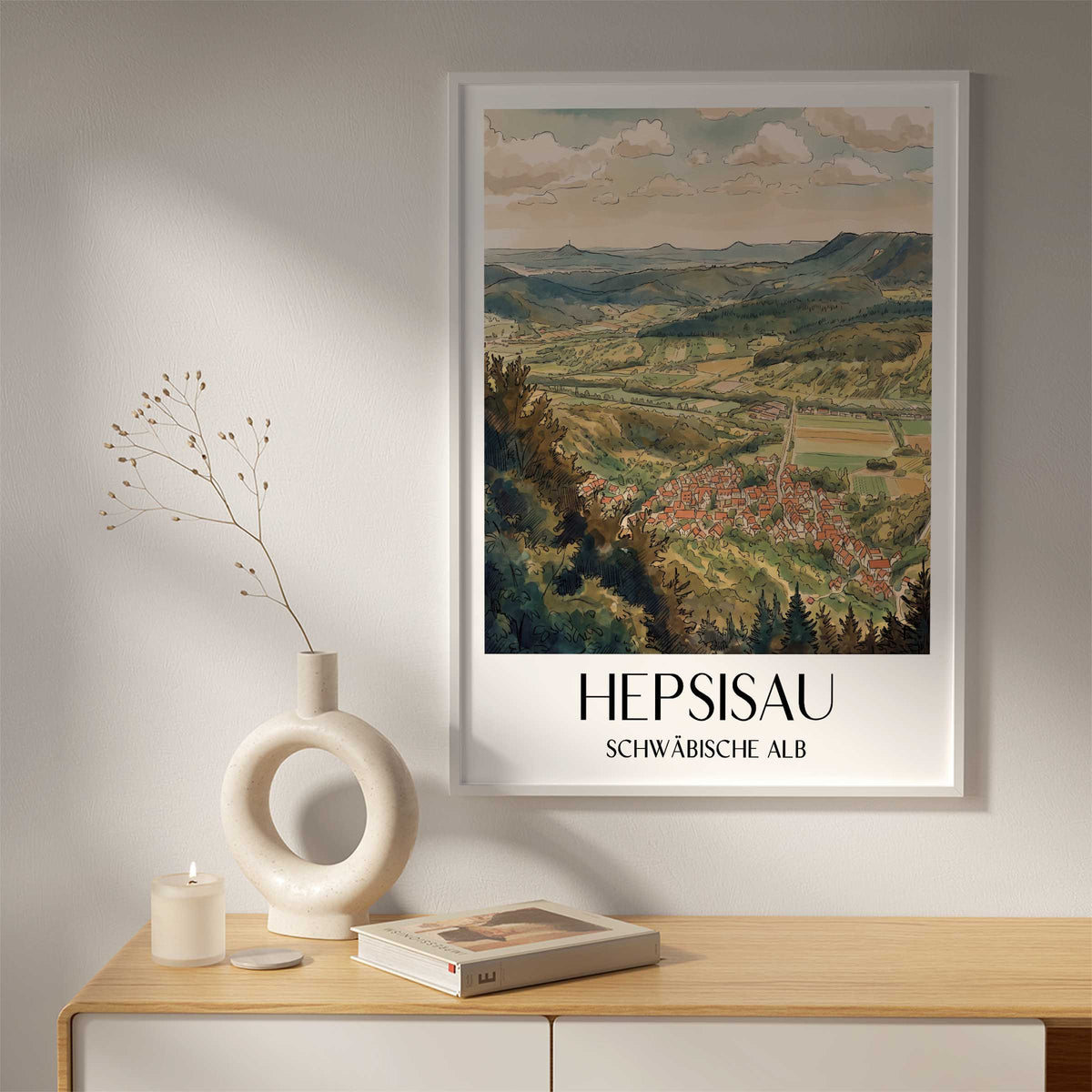 hepsisau-schwäbische-alb-deutschland-poster-aquarell