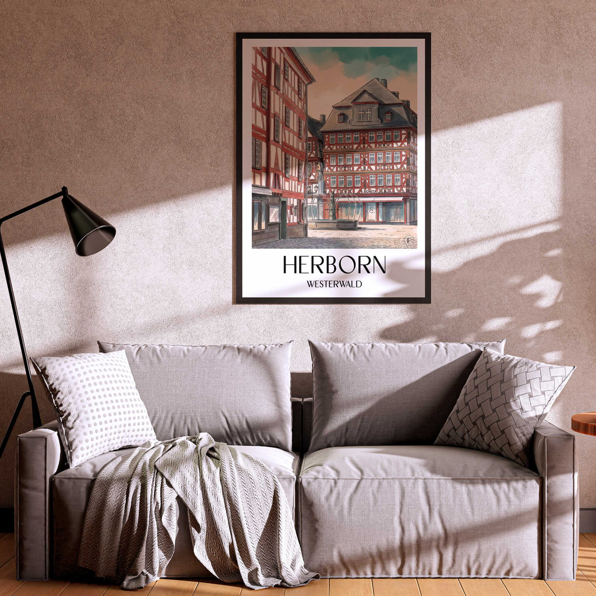 herborn-westerwald-deutschland-poster-aquarell