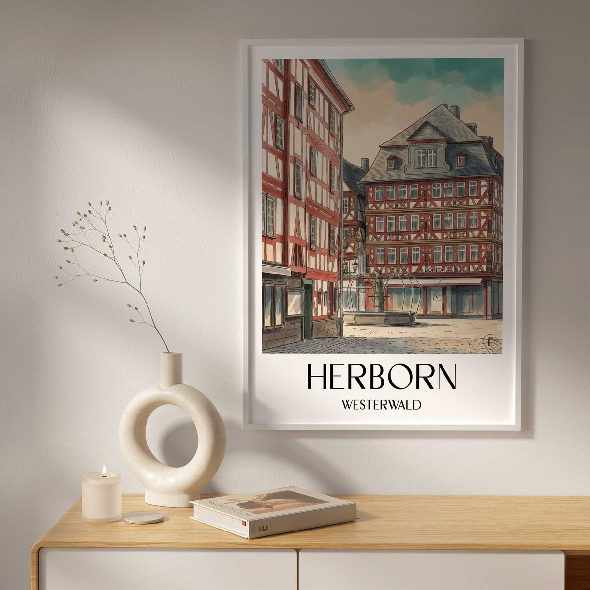 herborn-westerwald-deutschland-poster-aquarell