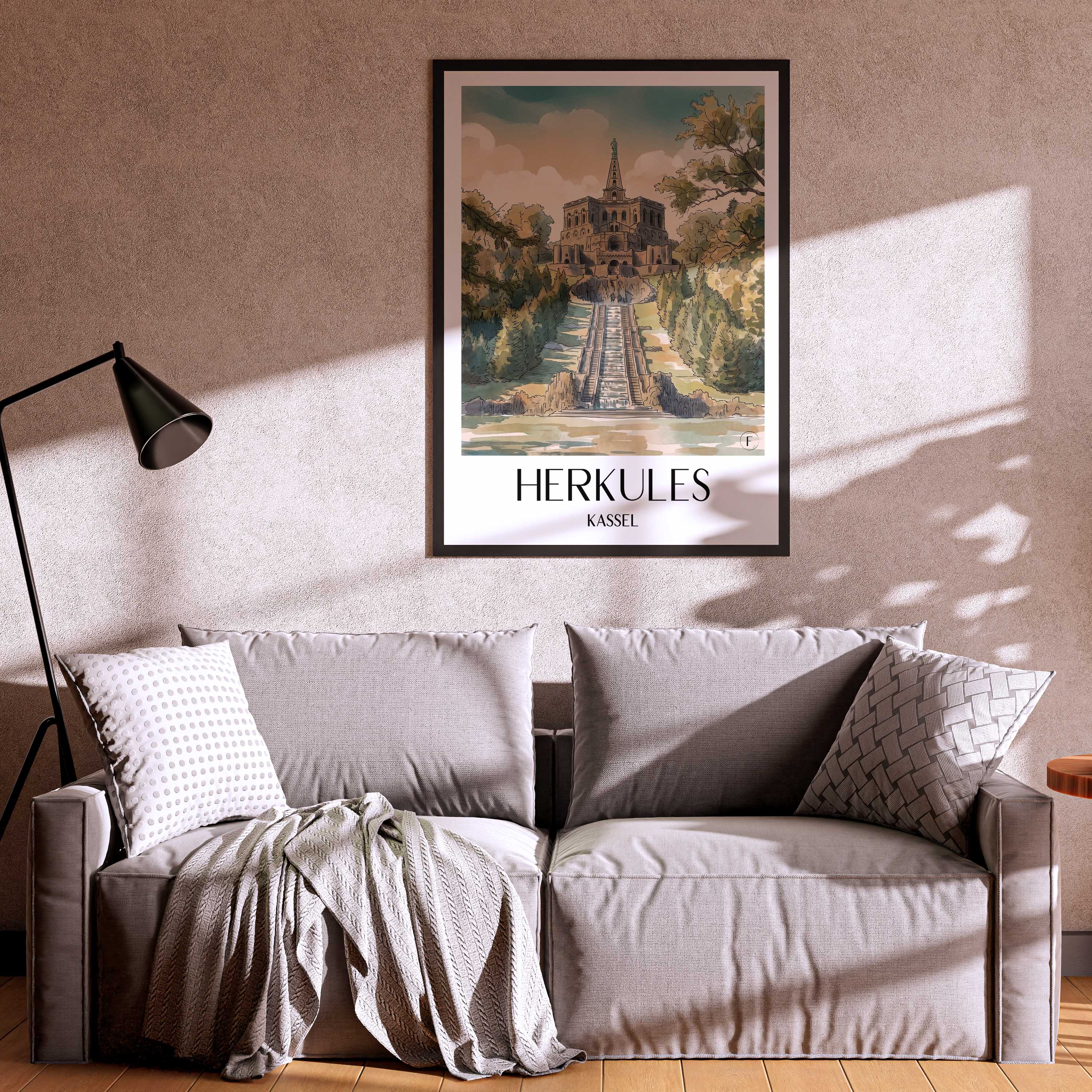 herkules-kassel-deutschland-poster-aquarell