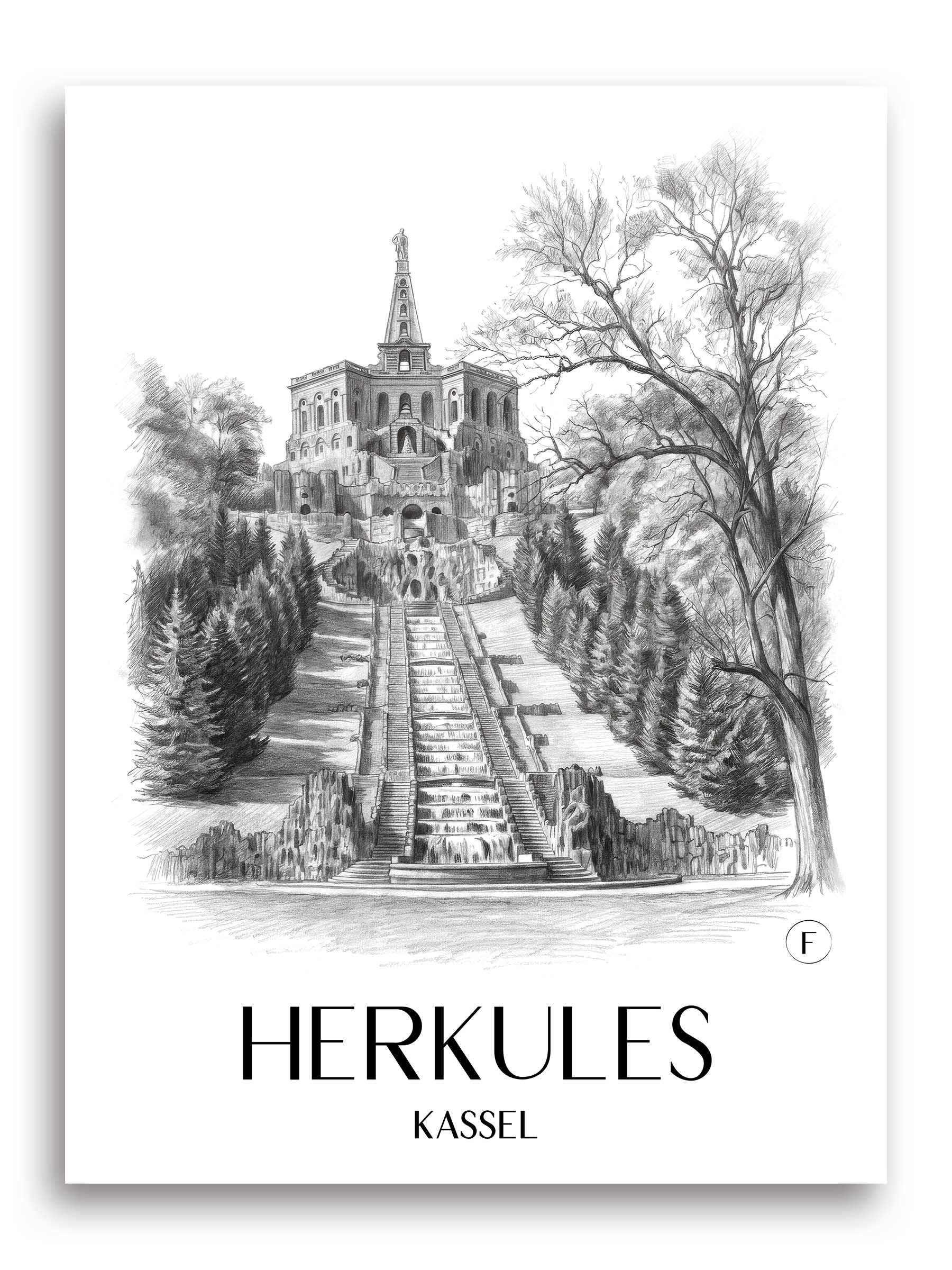 herkules-kassel-deutschland-poster-bleistift-zeichnung-drawing