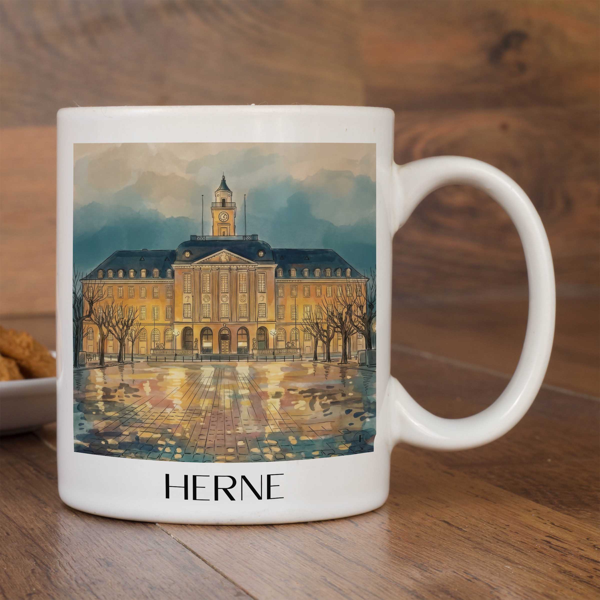 herne-ruhrgebiet-deutschland-kaffeebecher-aquarell