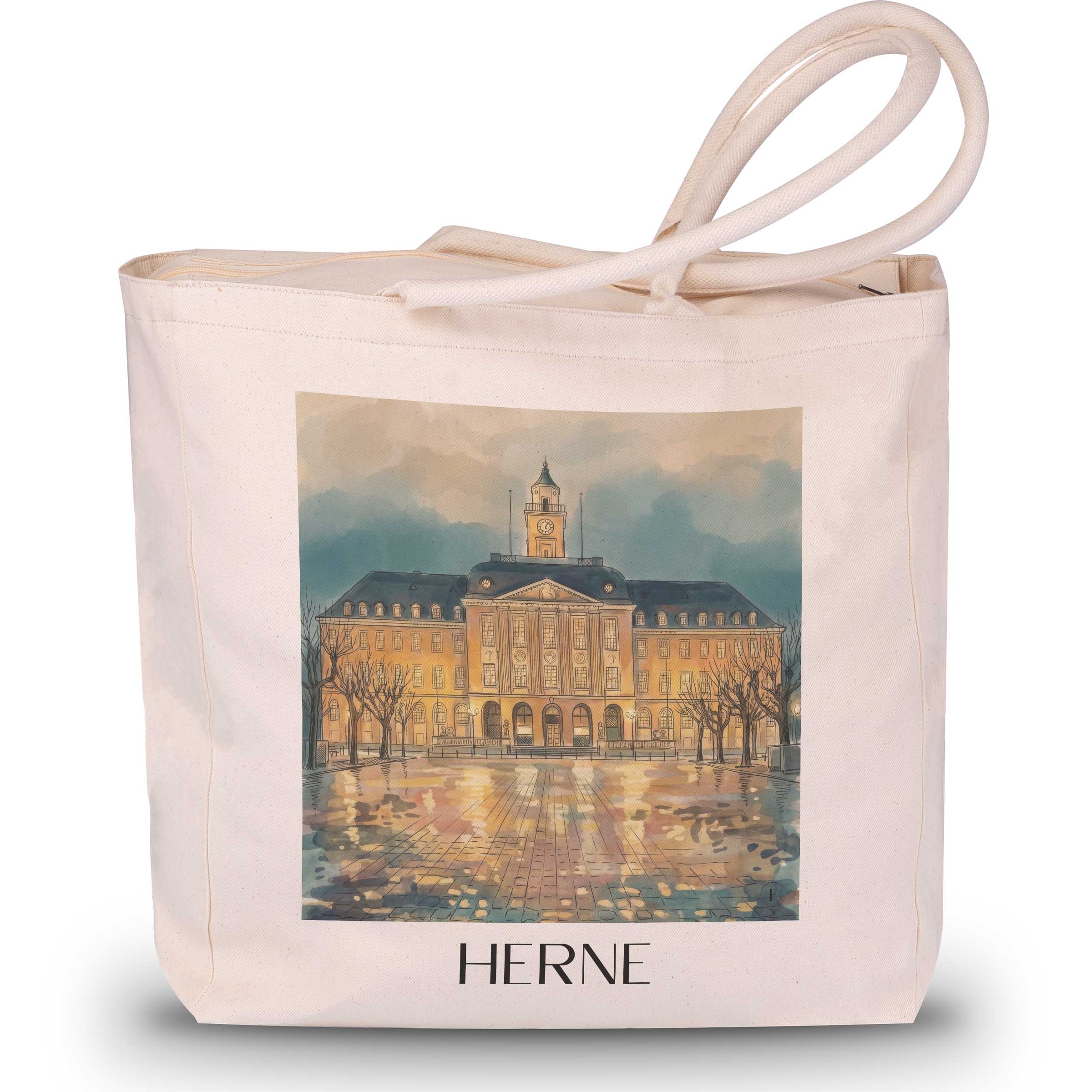 herne-ruhrgebiet-deutschland-einkaufstasche-aquarell